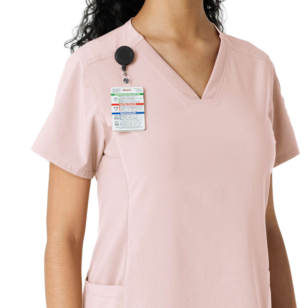 Women's force cross-flex knit panel scrub top