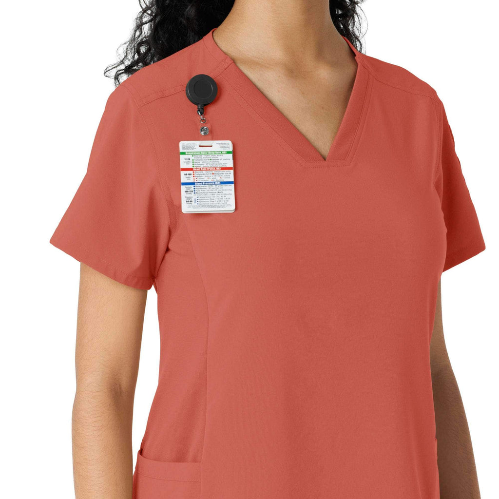 Women's force cross-flex knit panel scrub top