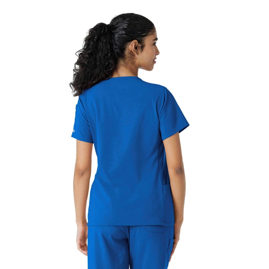 Women's force cross-flex knit panel scrub top