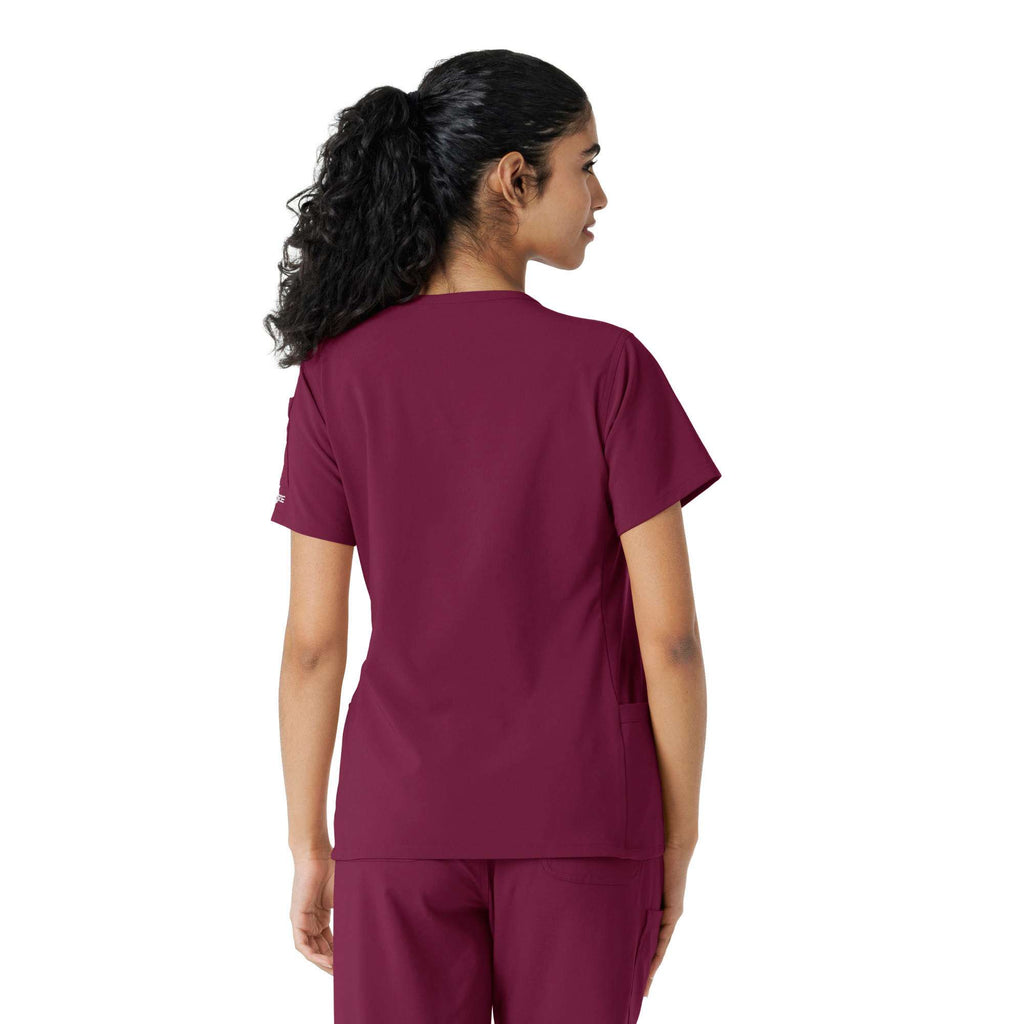 Women's force cross-flex knit panel scrub top