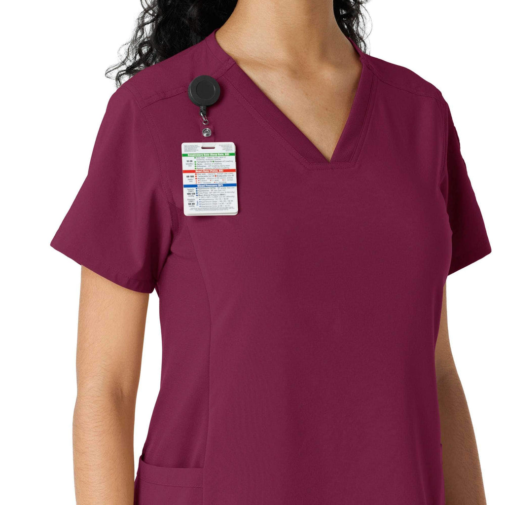 Women's force cross-flex knit panel scrub top