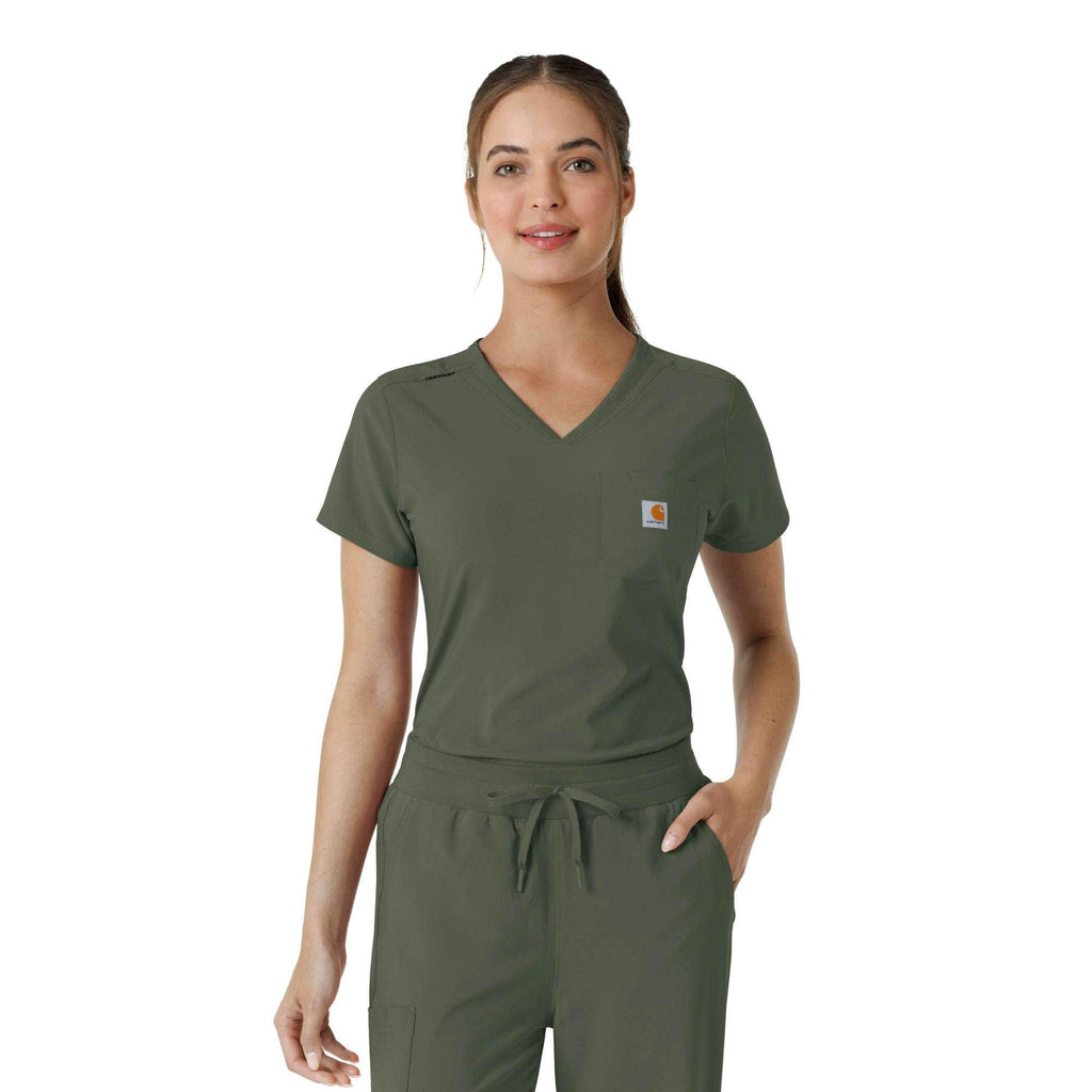 Women's force cross-flex  tuck-in scrub top