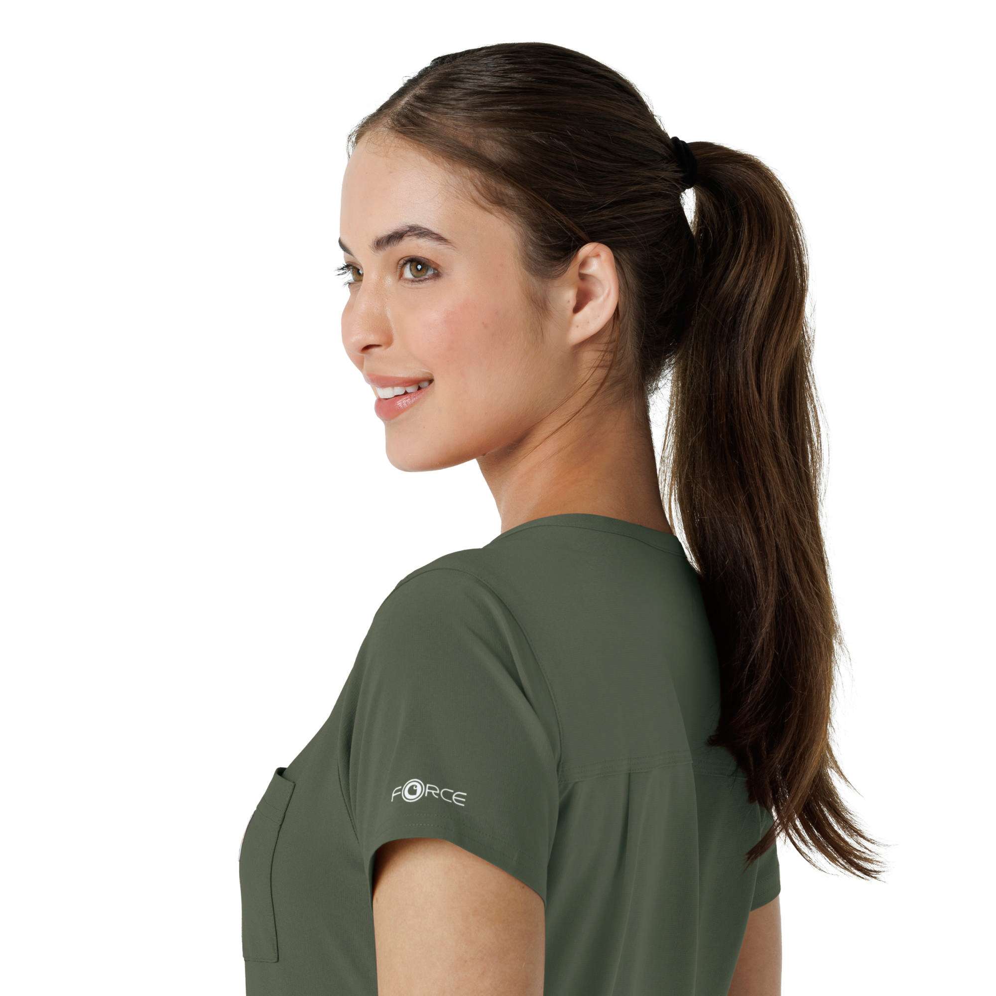 Women's force cross-flex  tuck-in scrub top