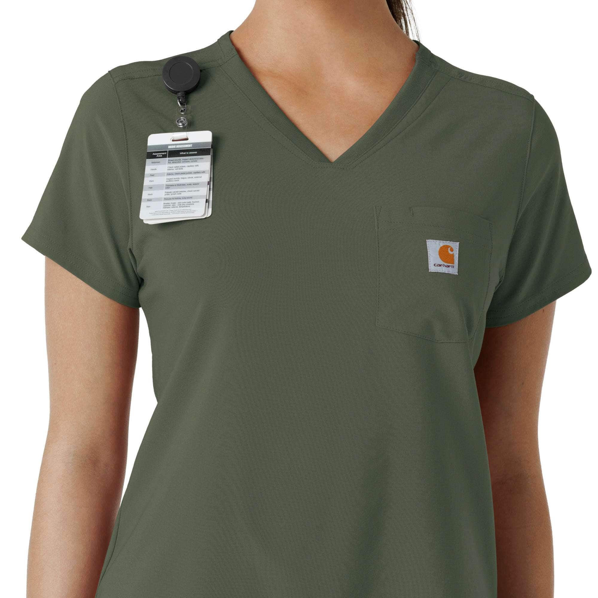 Women's force cross-flex  tuck-in scrub top