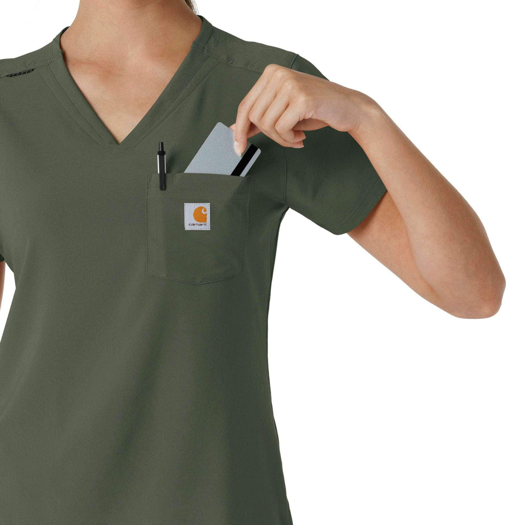 Women's force cross-flex  tuck-in scrub top