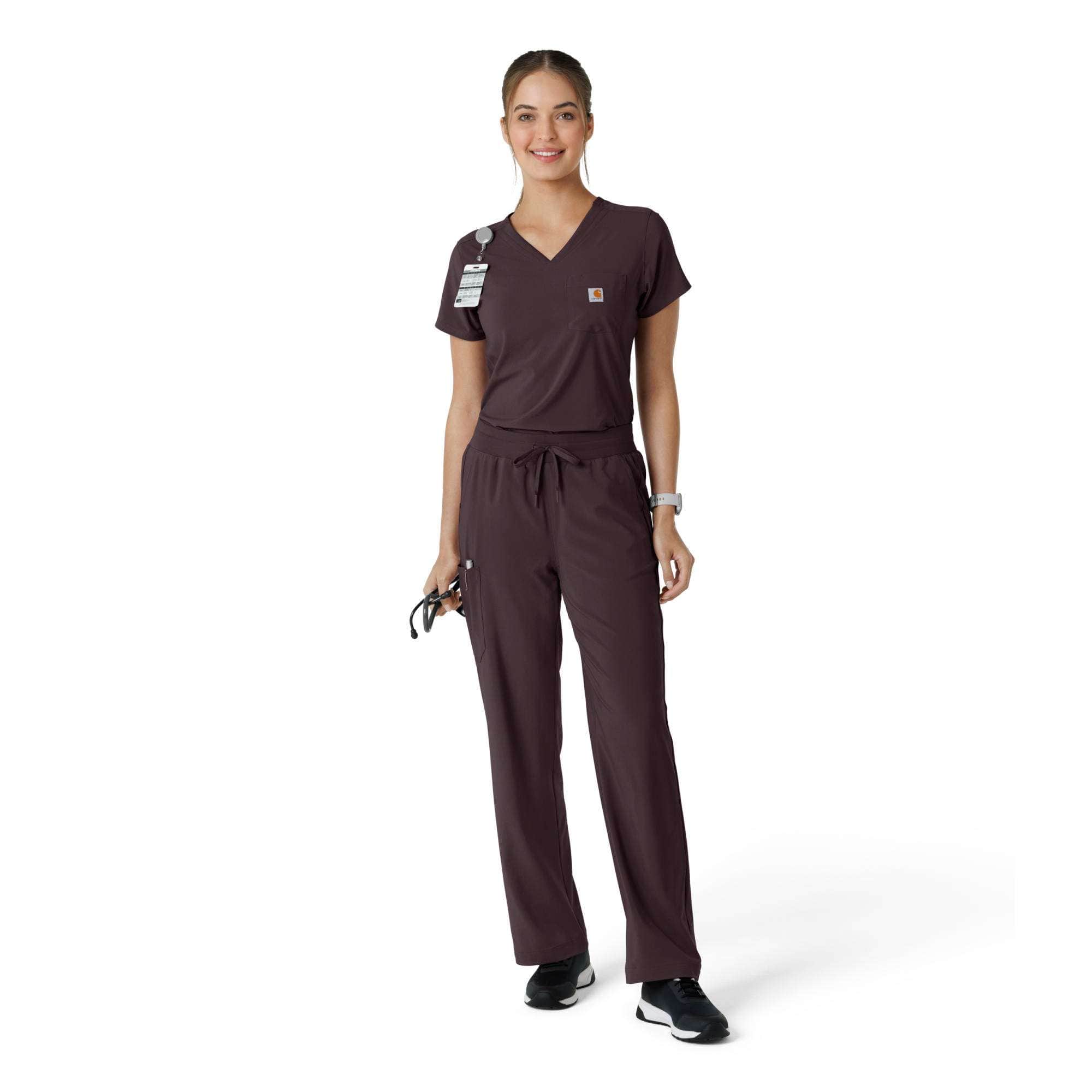Women's force cross-flex  tuck-in scrub top