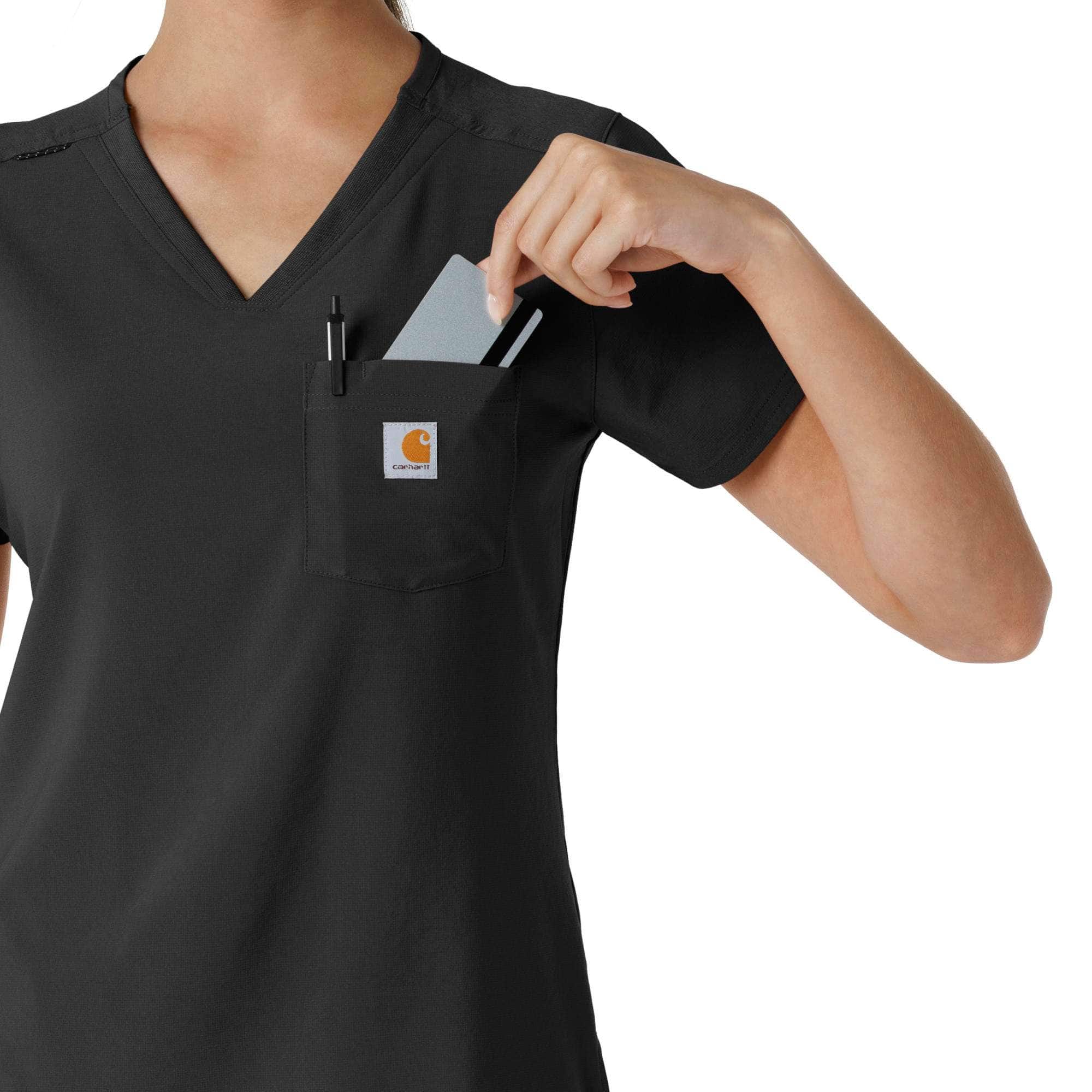 Women's force cross-flex  tuck-in scrub top