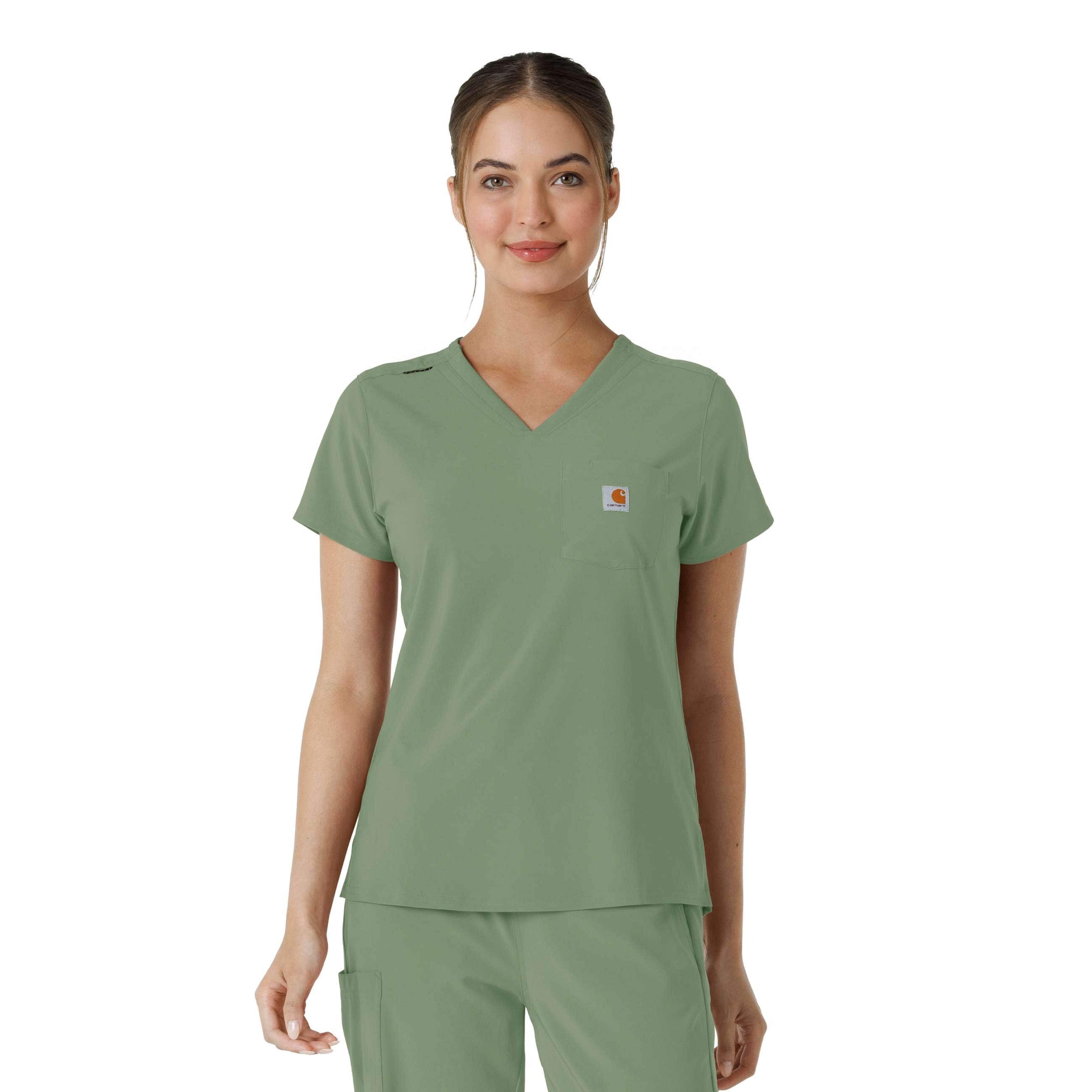 Women's force cross-flex  tuck-in scrub top