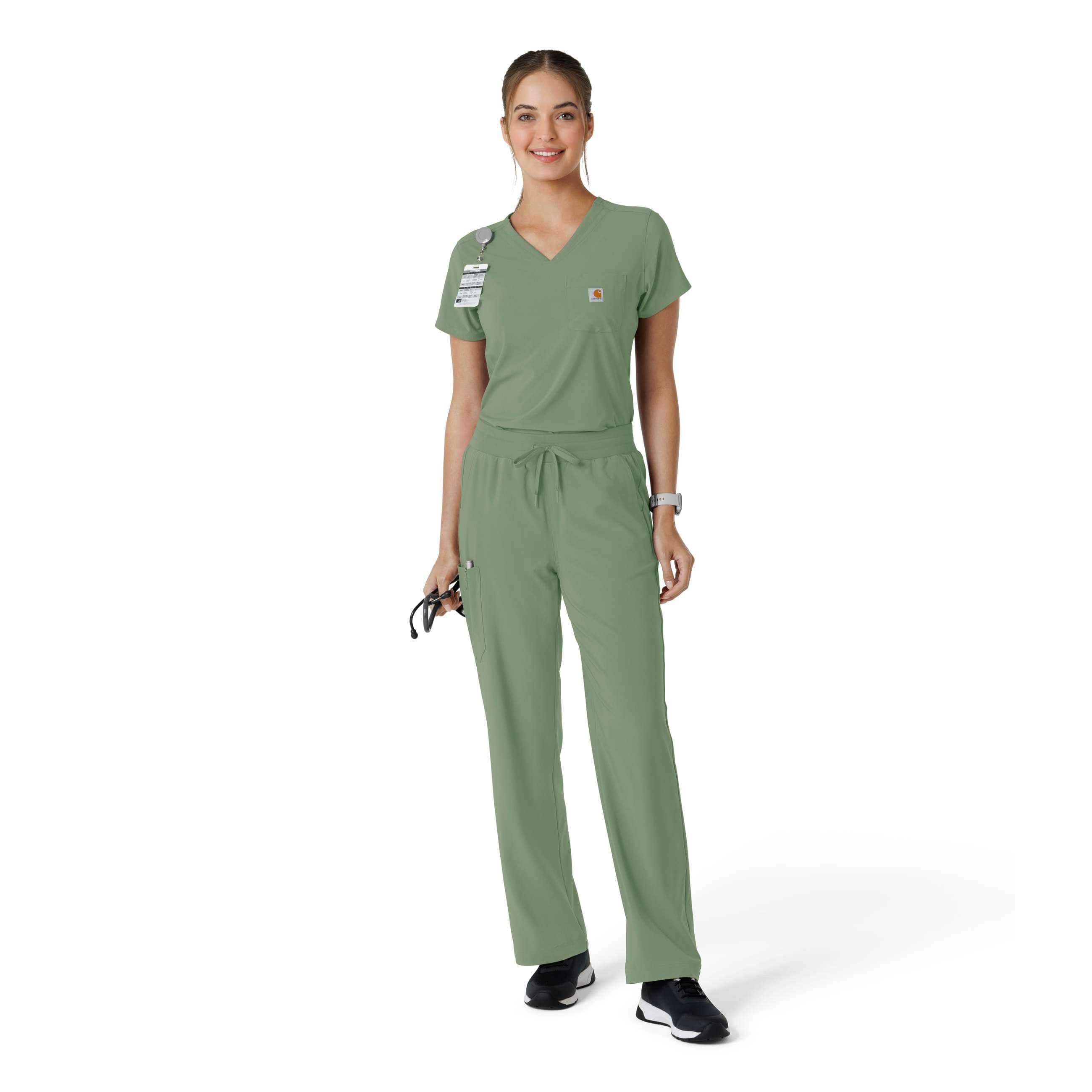 Women's force cross-flex  tuck-in scrub top