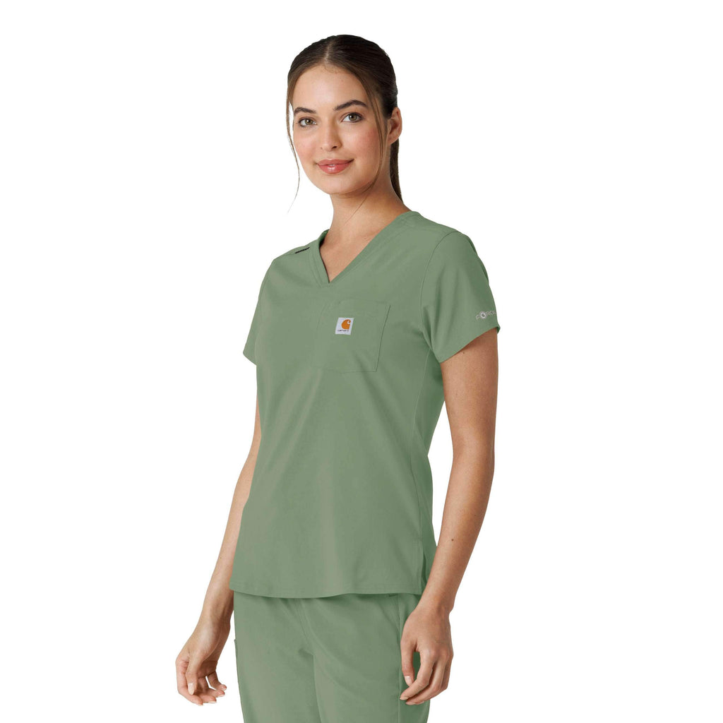 Women's force cross-flex  tuck-in scrub top