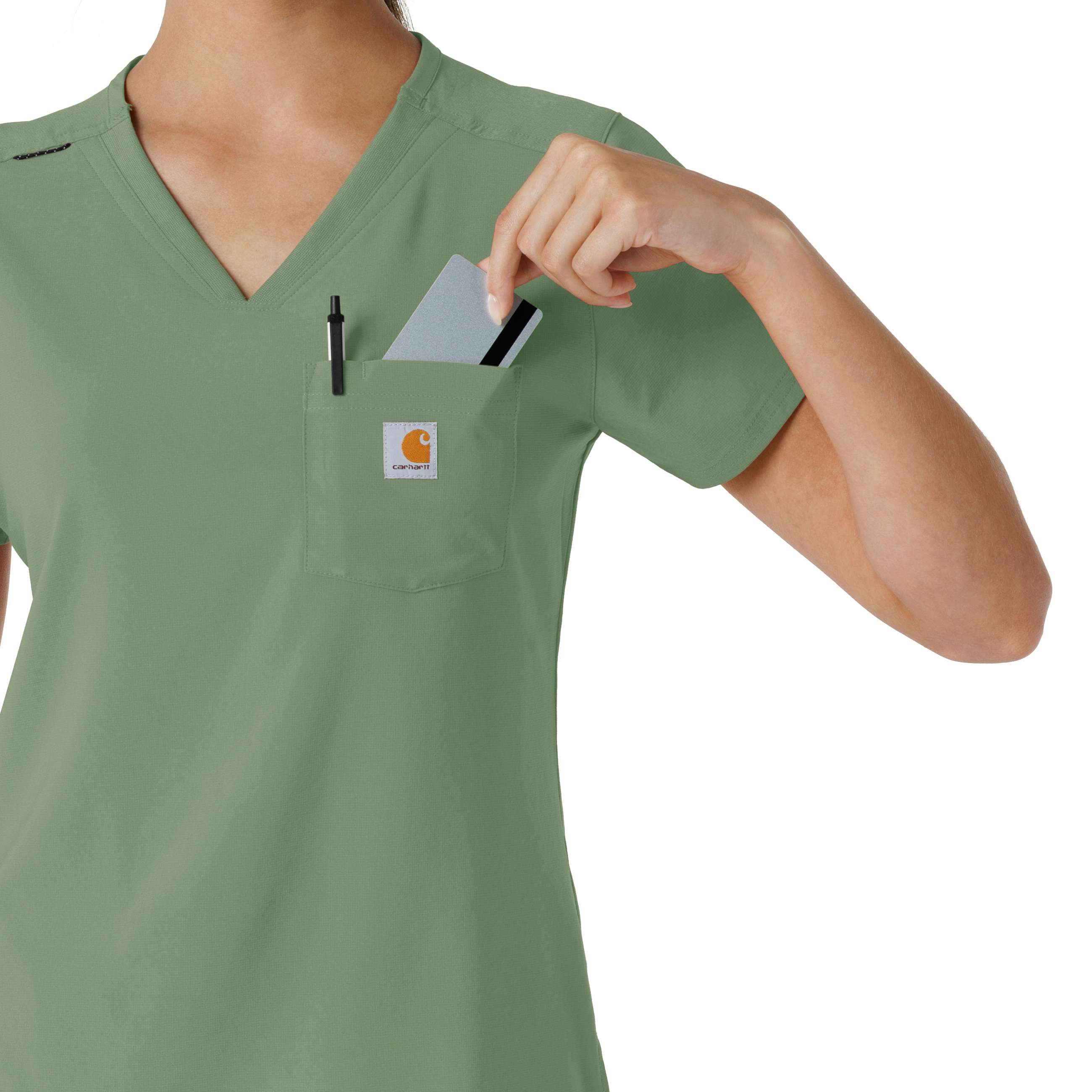 Women's force cross-flex  tuck-in scrub top