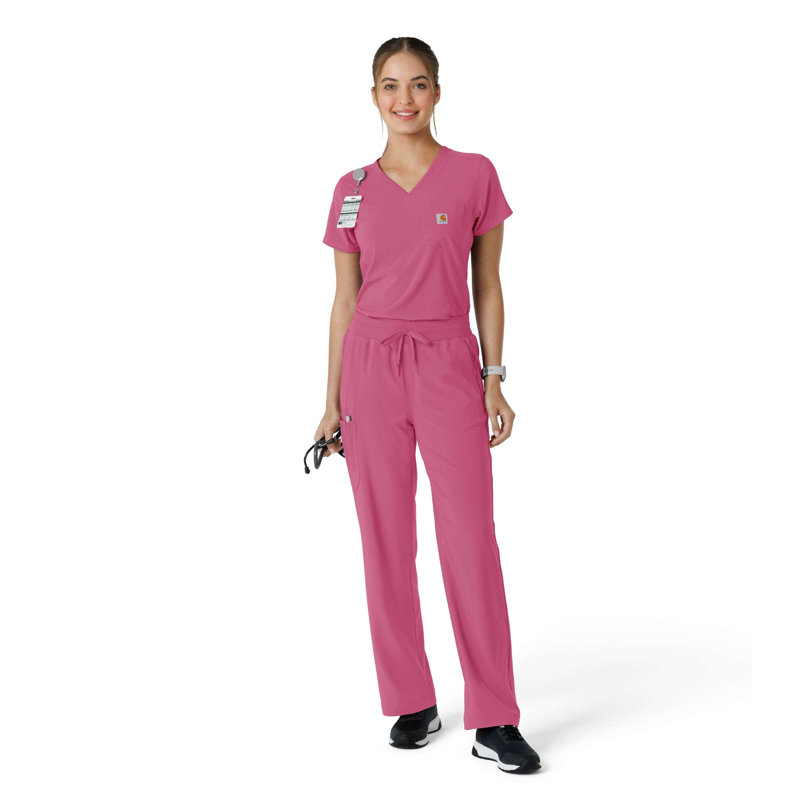Women's force cross-flex  tuck-in scrub top