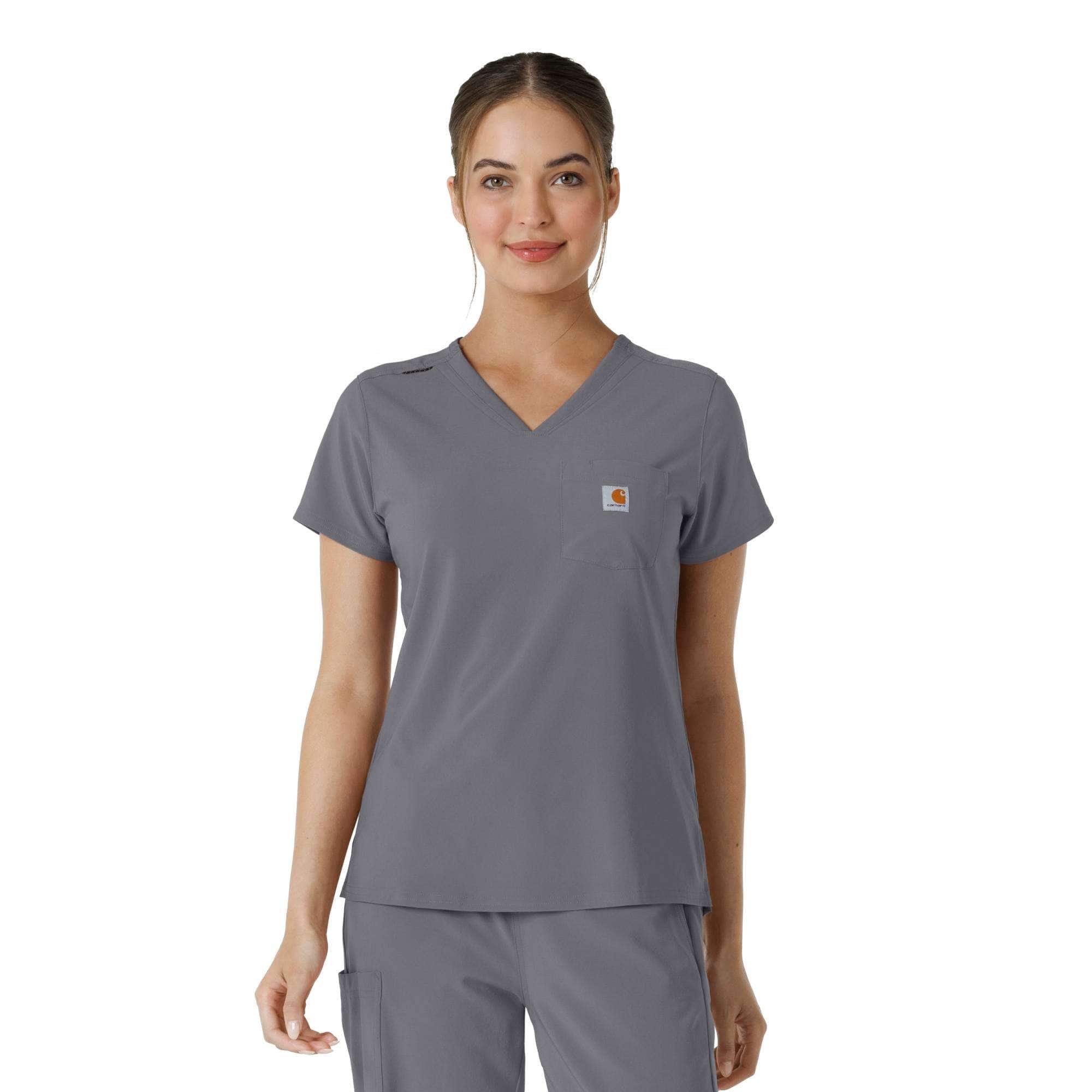 Women's force cross-flex  tuck-in scrub top