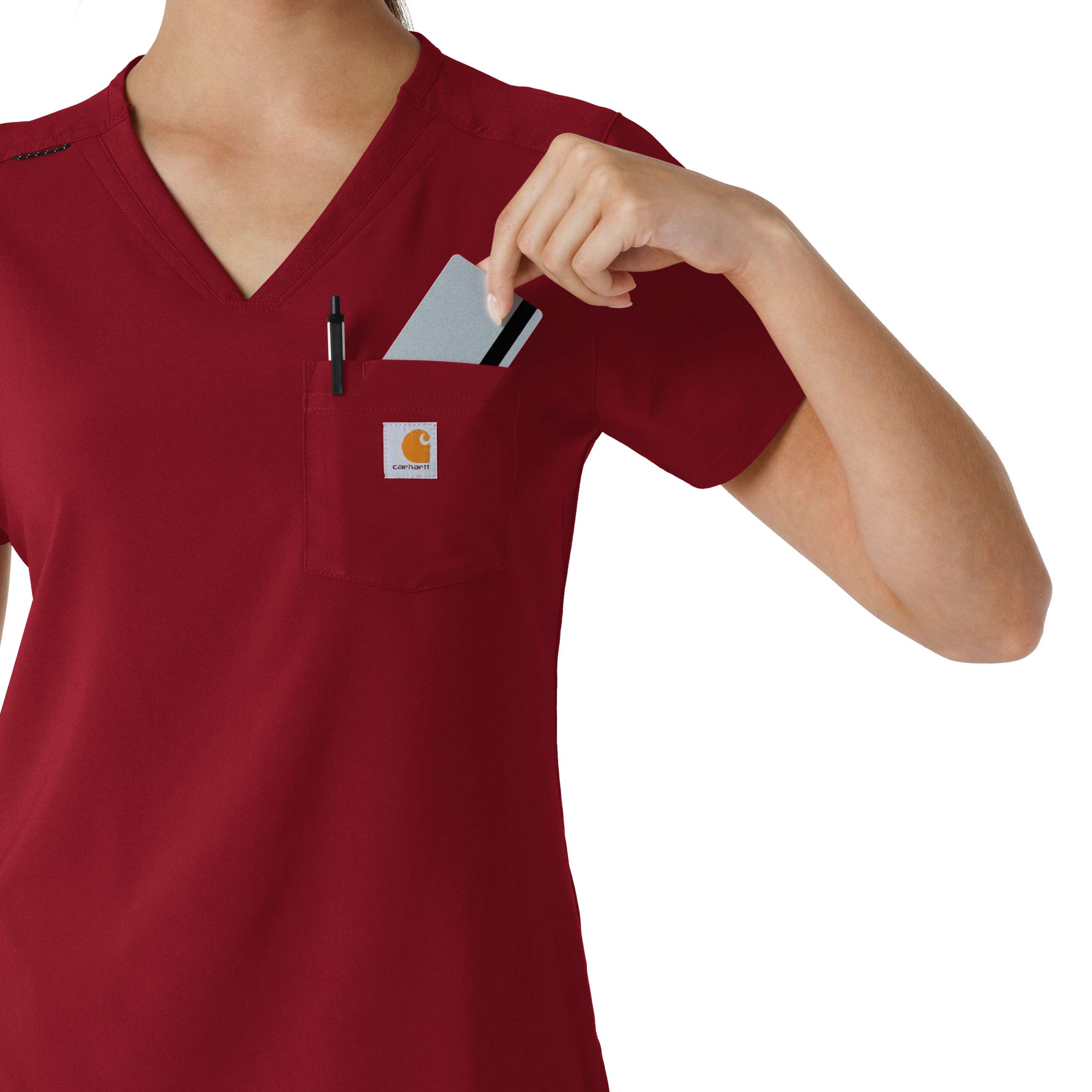 Women's force cross-flex  tuck-in scrub top