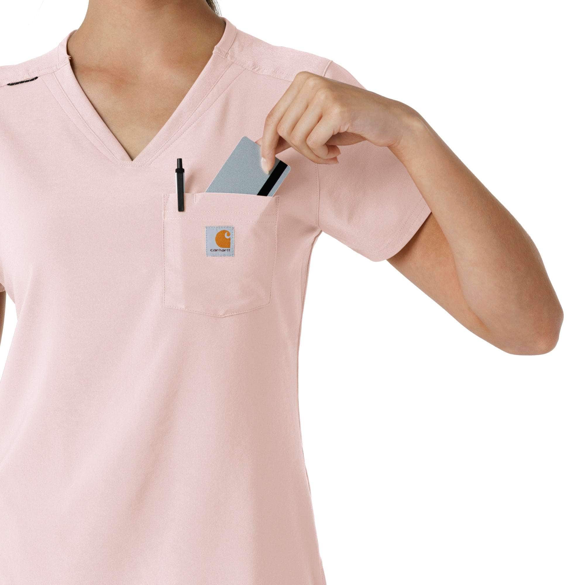 Women's force cross-flex  tuck-in scrub top