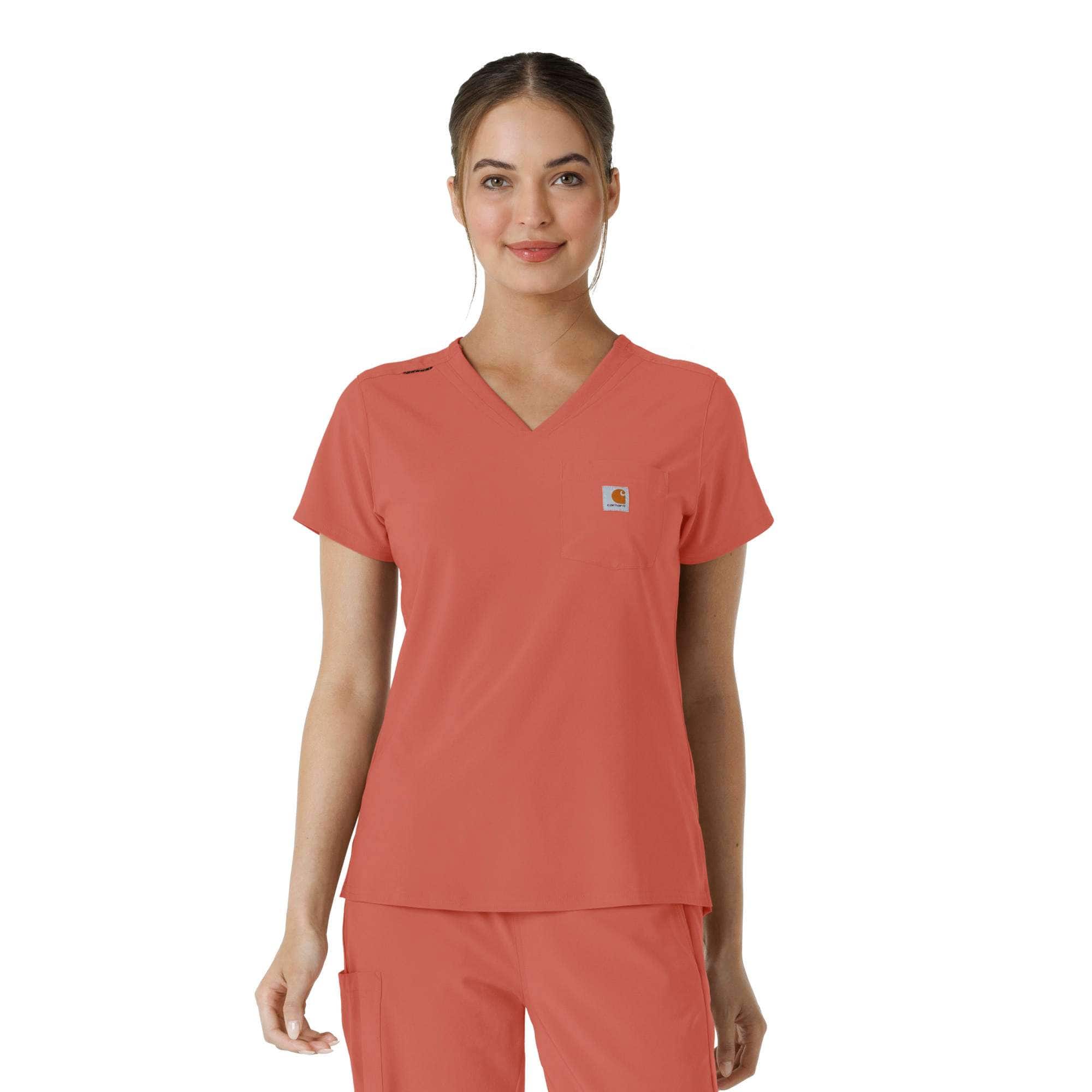 Women's force cross-flex  tuck-in scrub top