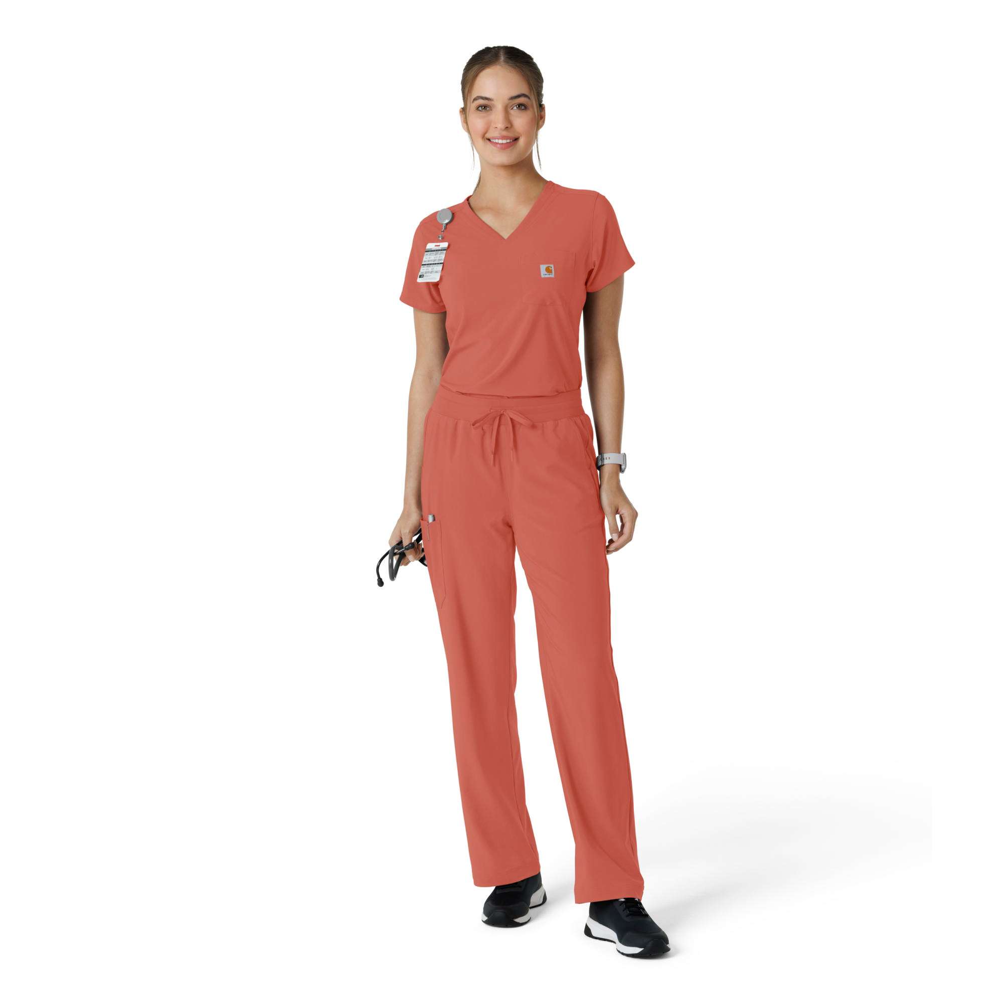 Women's force cross-flex  tuck-in scrub top