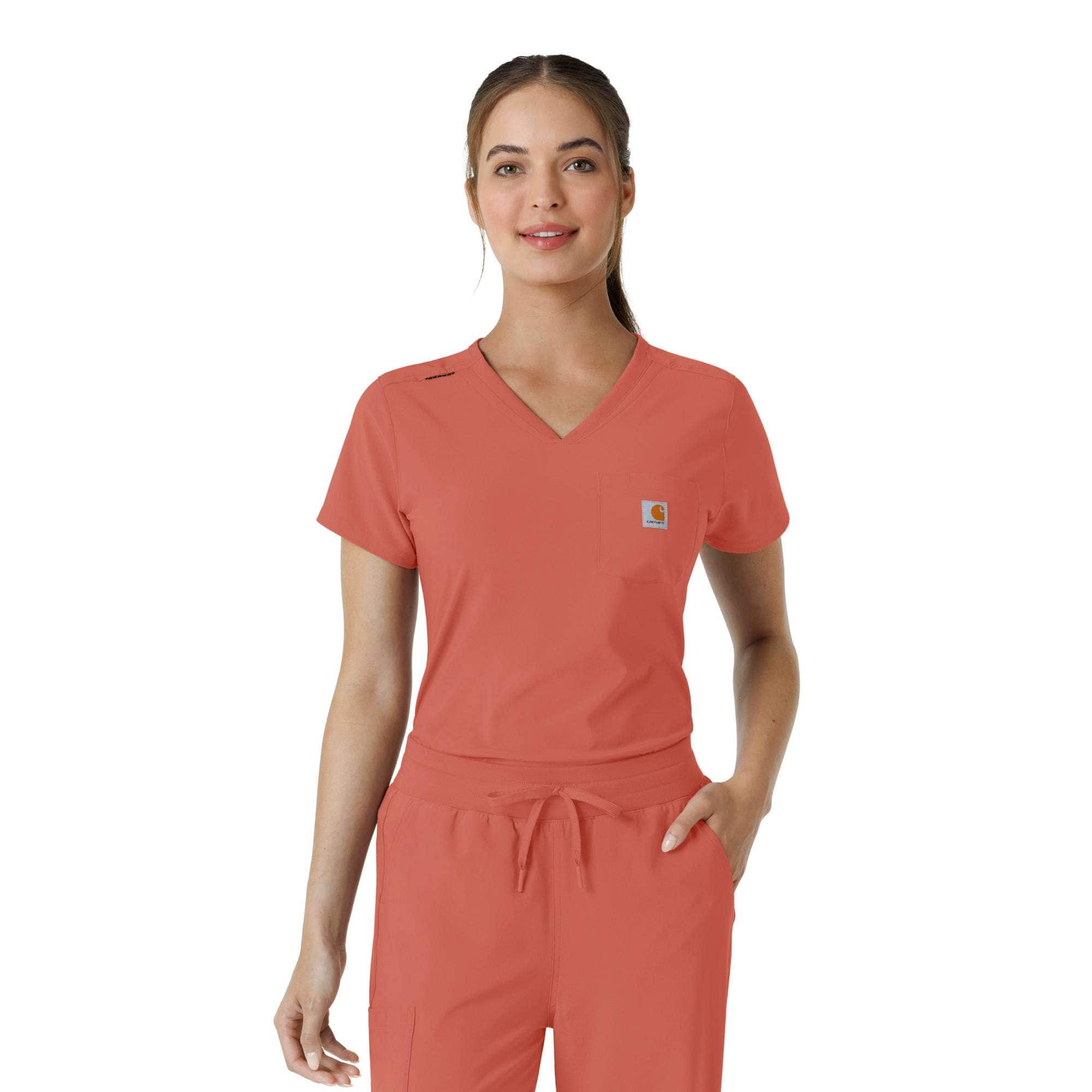 Women's force cross-flex  tuck-in scrub top