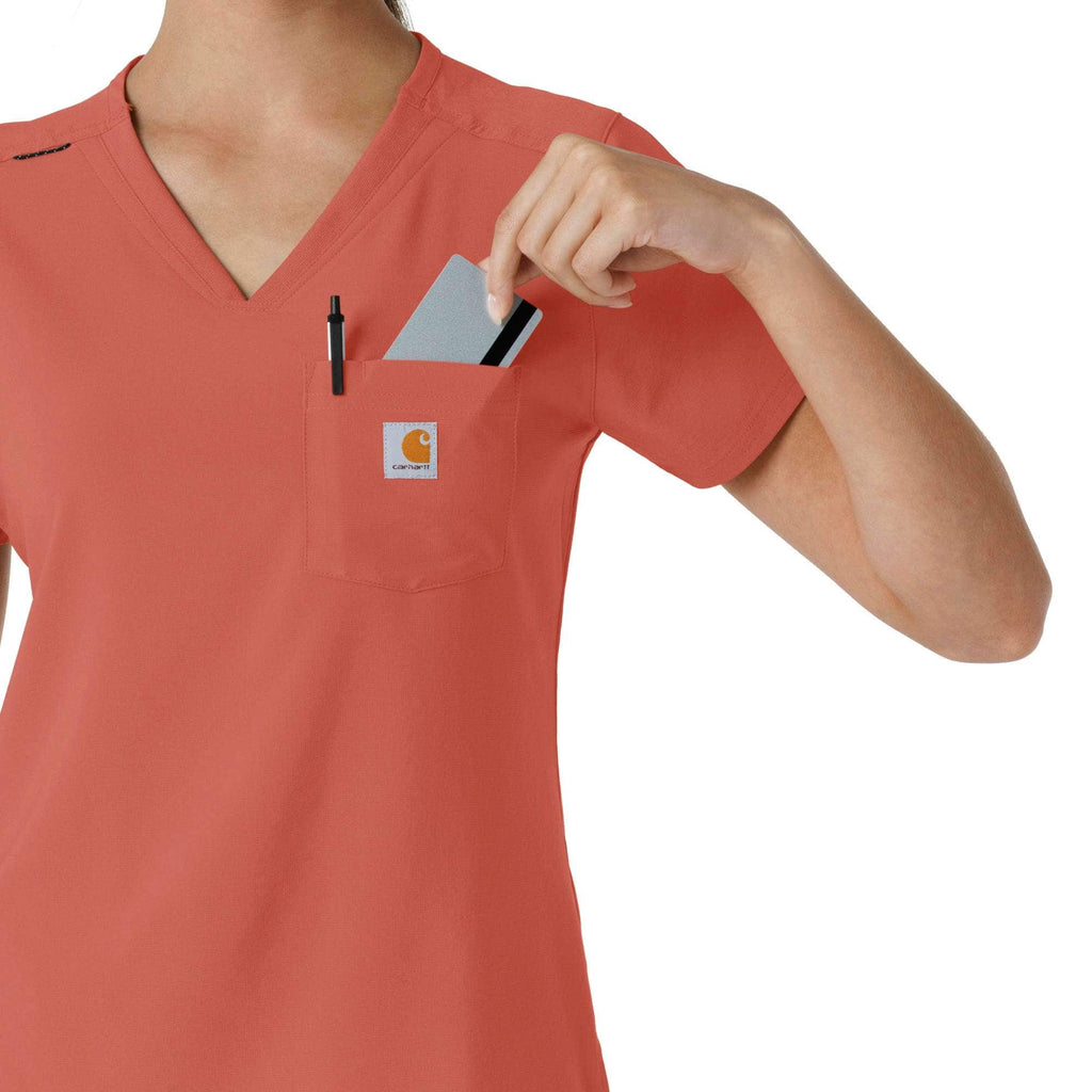 Women's force cross-flex  tuck-in scrub top