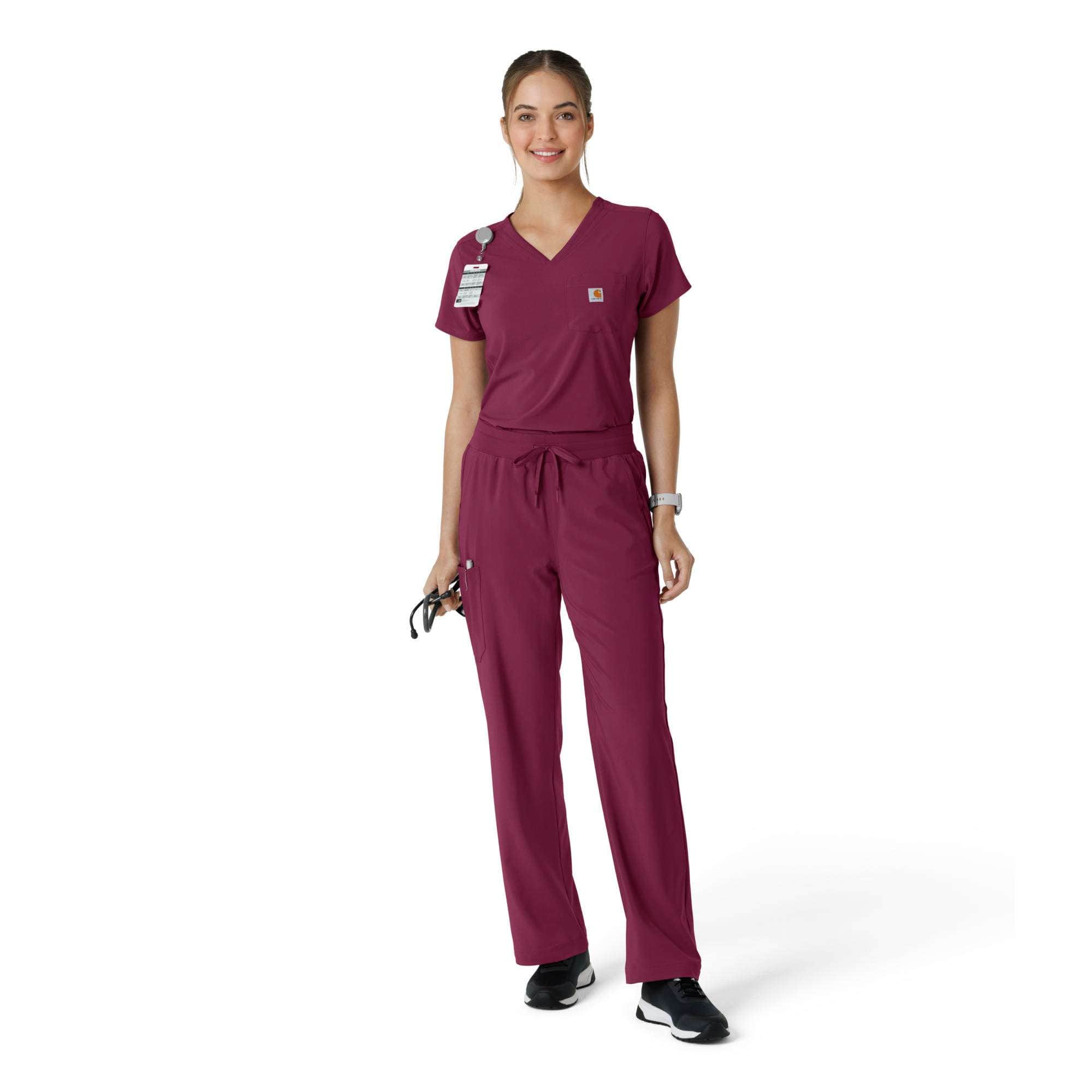 Women's force cross-flex  tuck-in scrub top