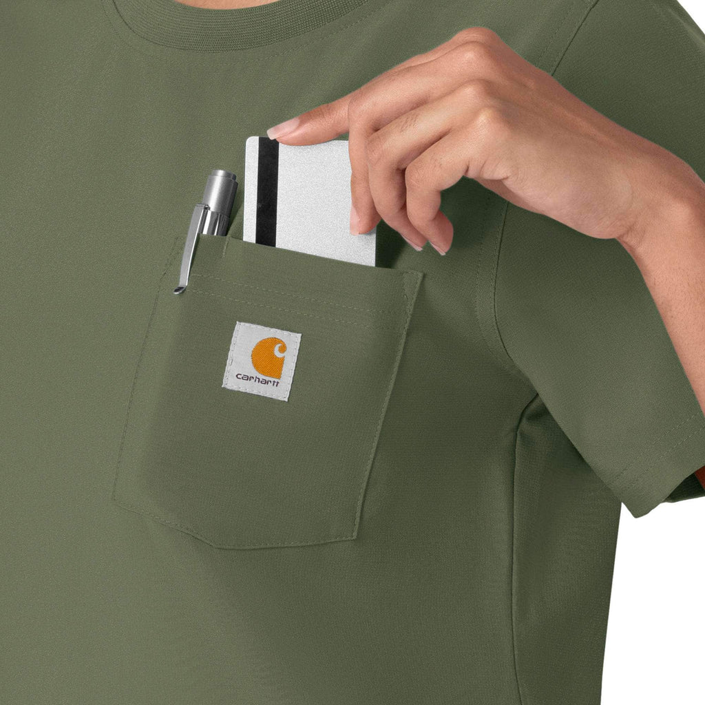 Women's force cross-flex crew neck scrub top