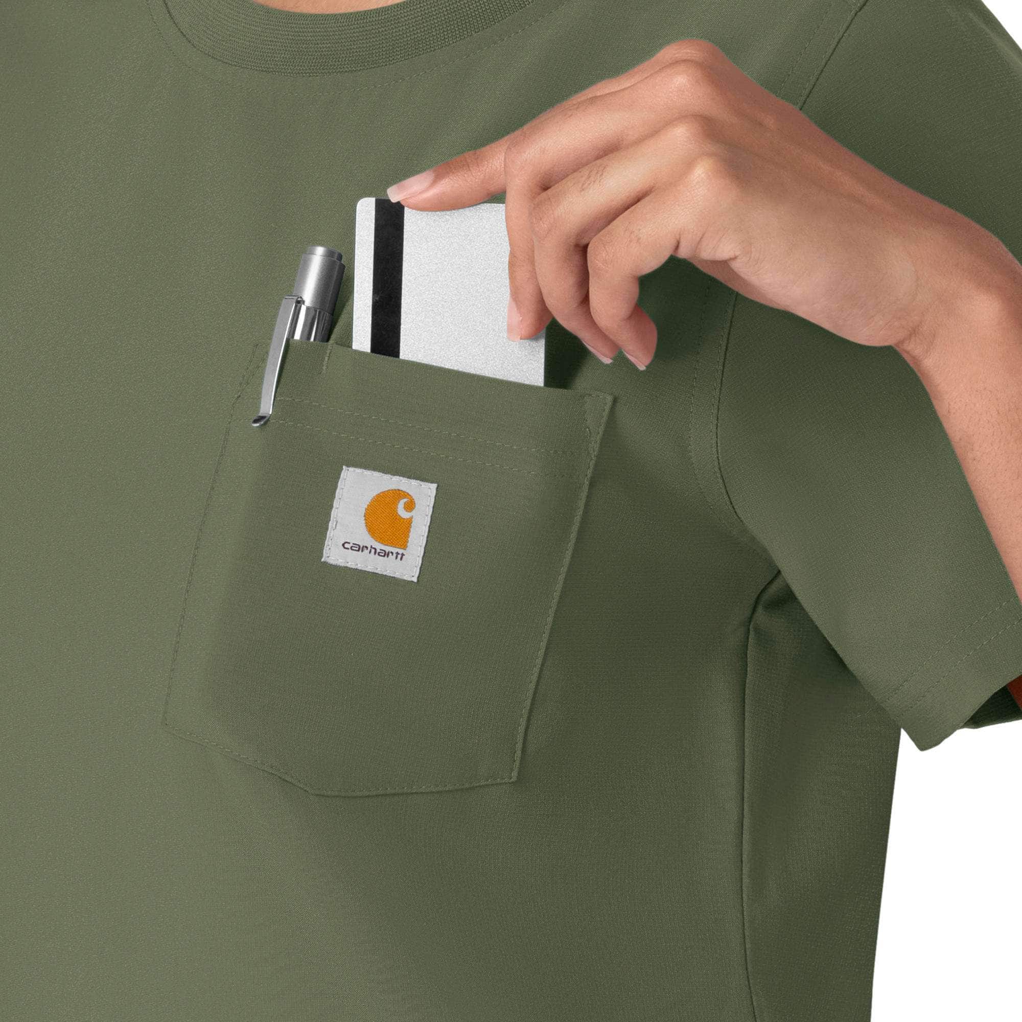 Women's force cross-flex crew neck scrub top