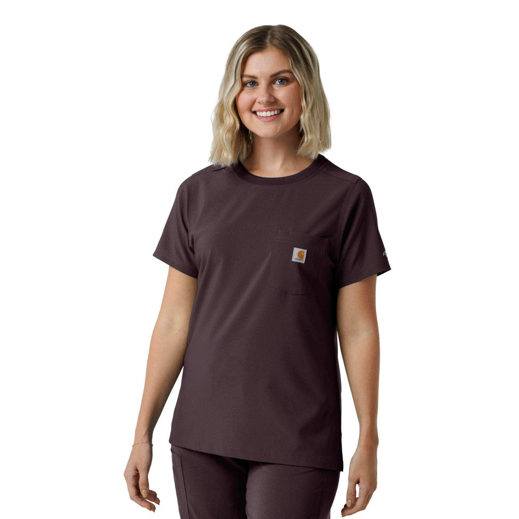 Women's force cross-flex crew neck scrub top
