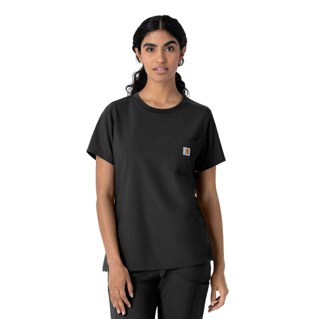 Women's force cross-flex crew neck scrub top