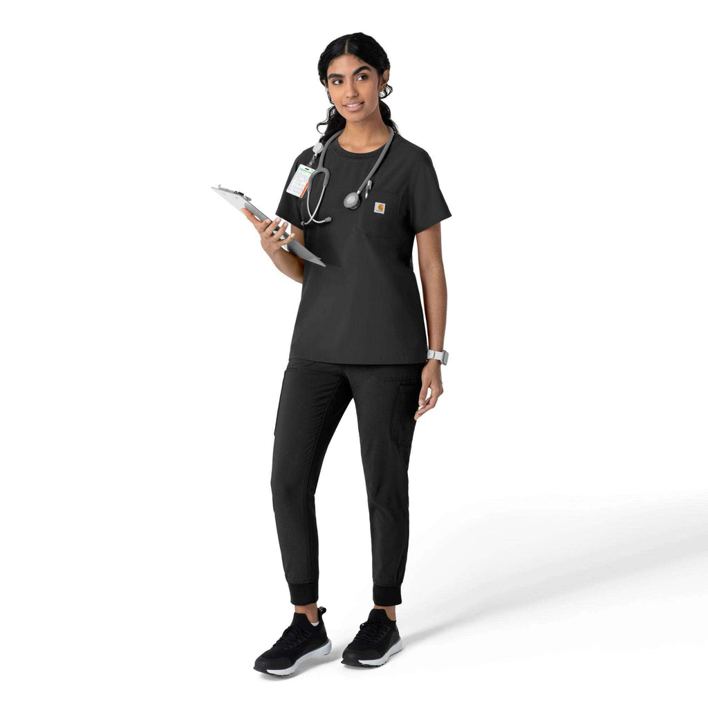 Women's force cross-flex crew neck scrub top