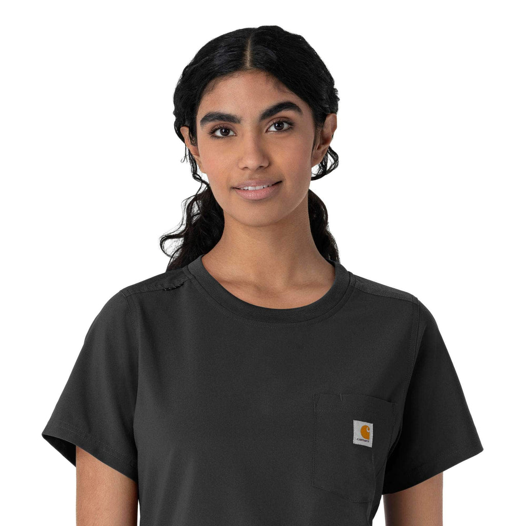 Women's force cross-flex crew neck scrub top