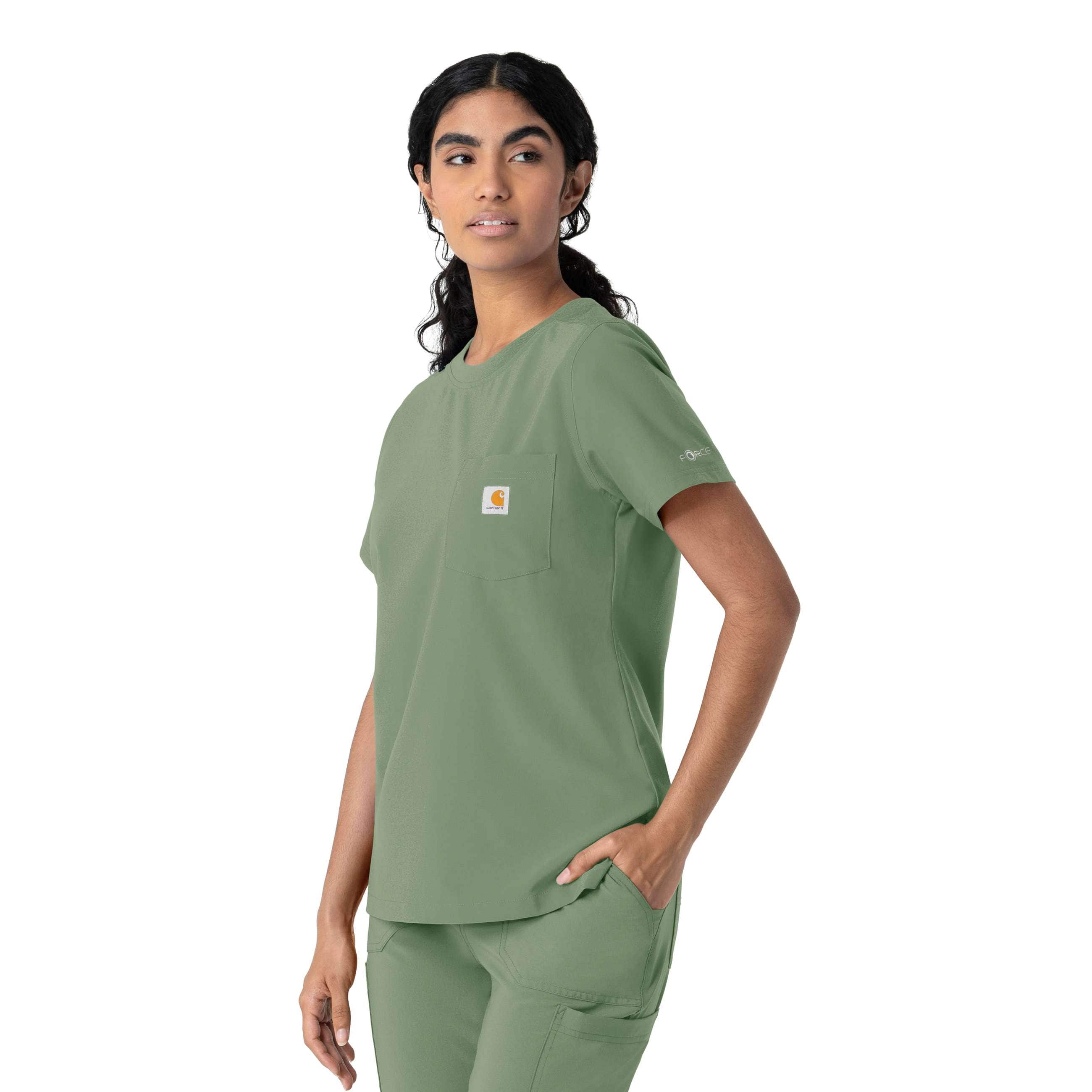 Women's force cross-flex crew neck scrub top