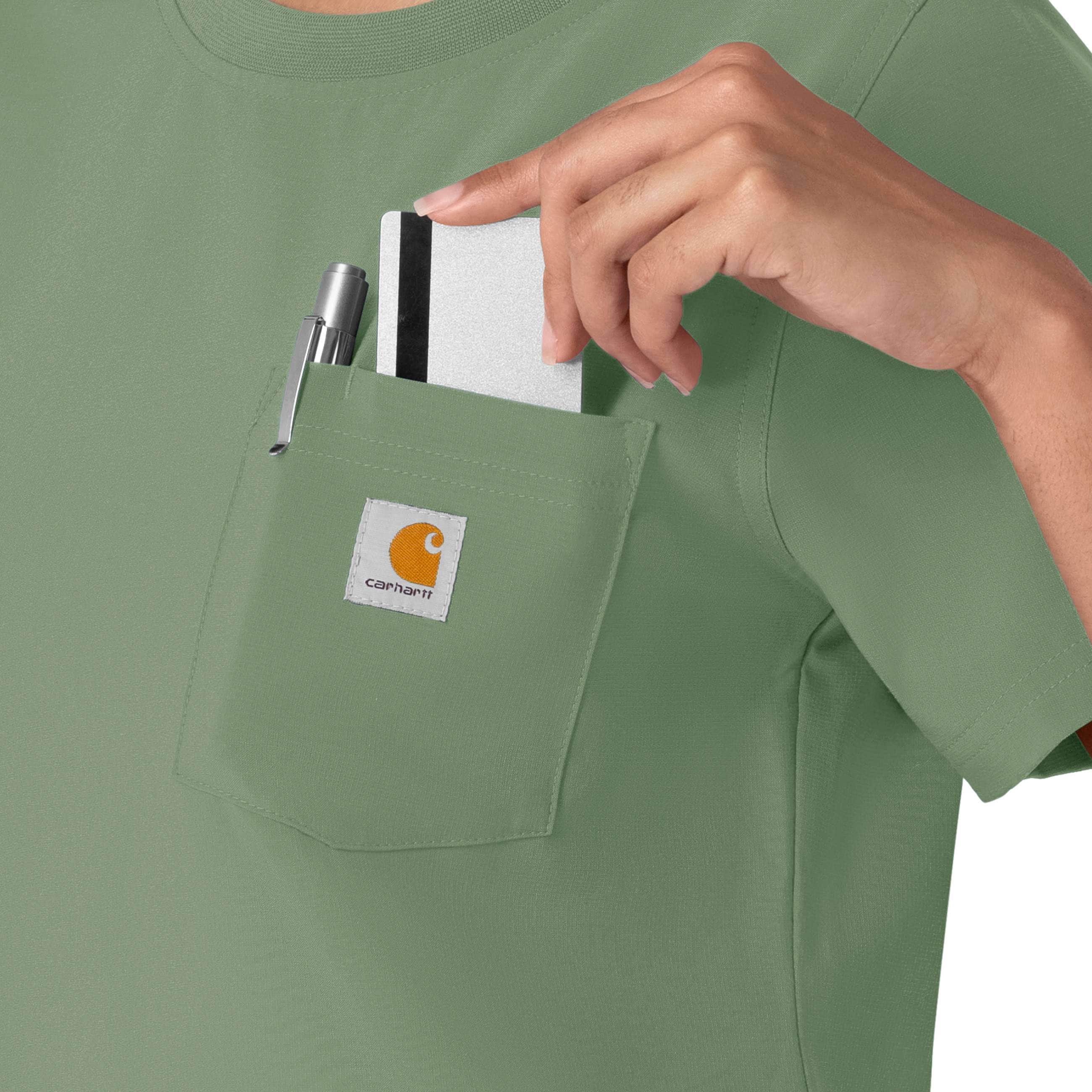 Women's force cross-flex crew neck scrub top