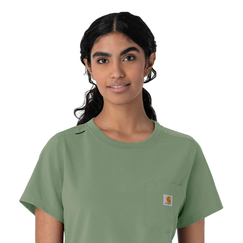 Women's force cross-flex crew neck scrub top