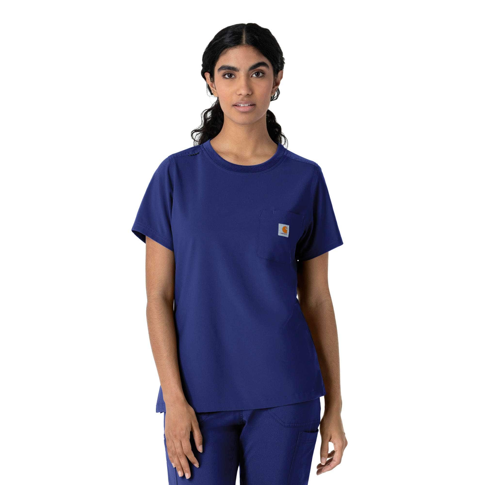 Women's force cross-flex crew neck scrub top