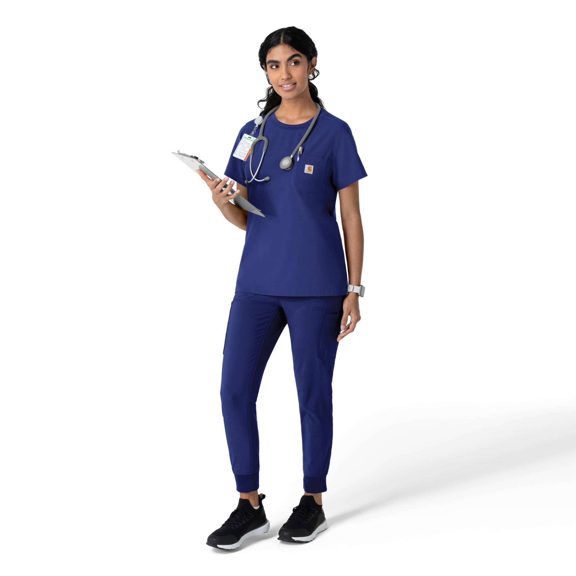 Women's force cross-flex crew neck scrub top