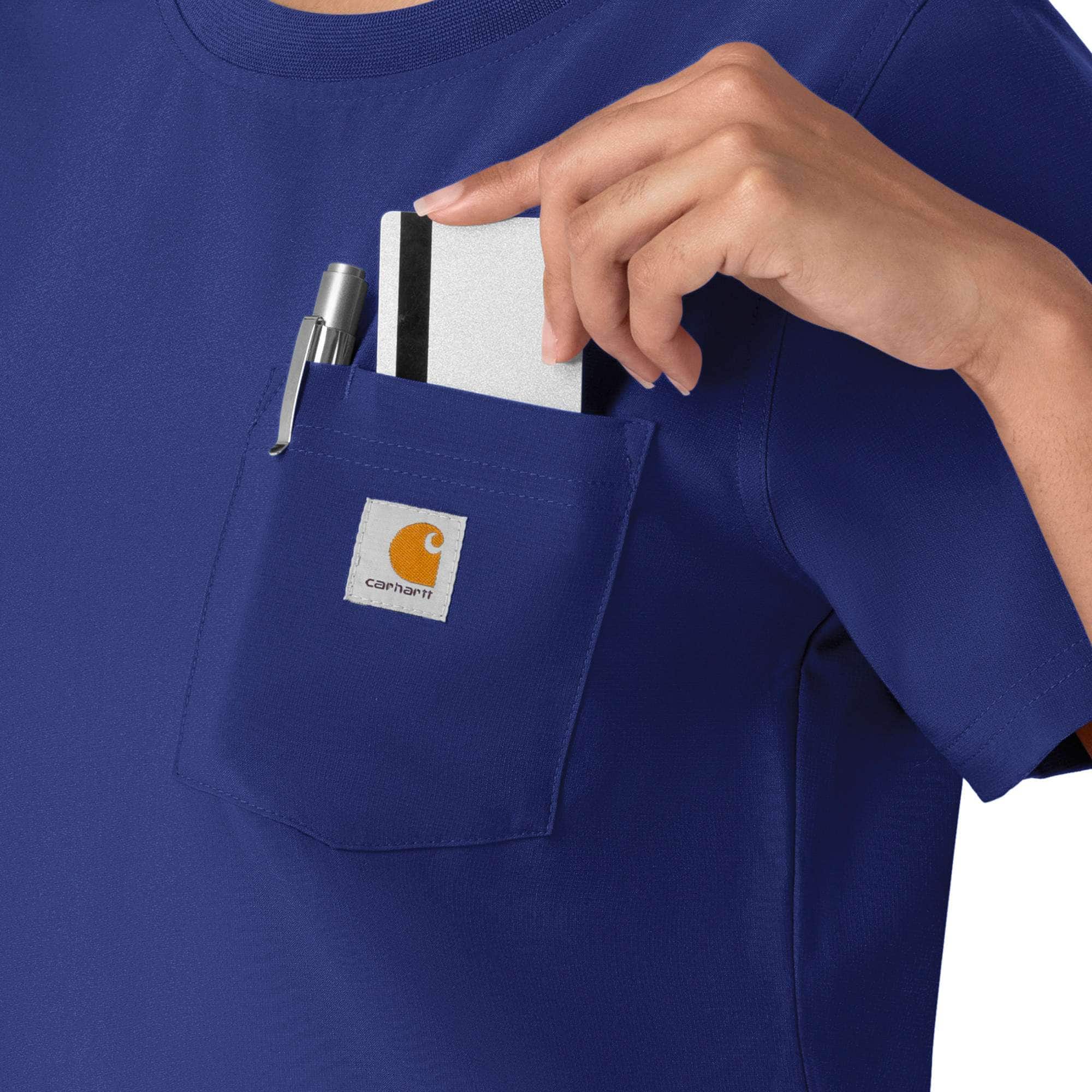 Women's force cross-flex crew neck scrub top