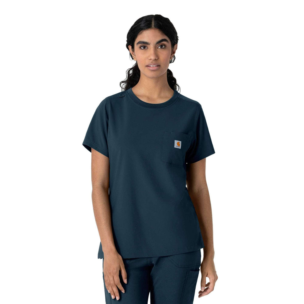 Women's force cross-flex crew neck scrub top