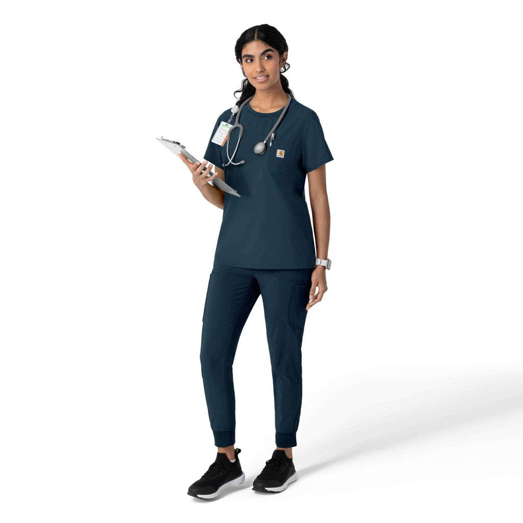 Women's force cross-flex crew neck scrub top