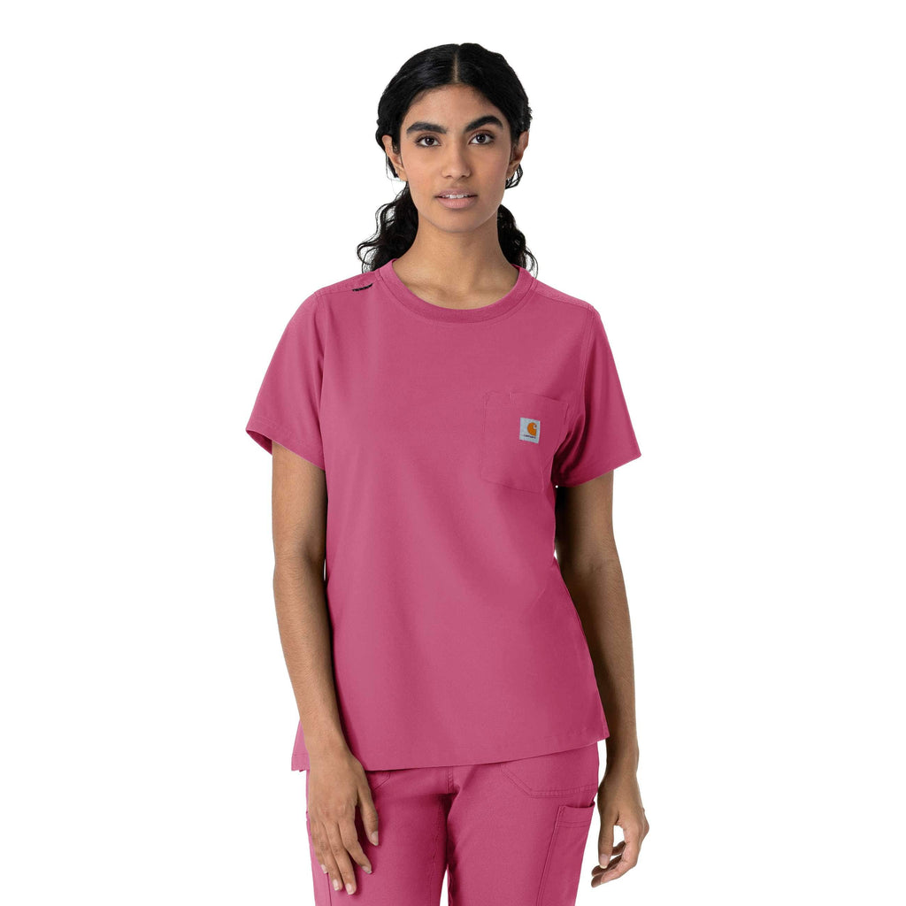 Women's force cross-flex crew neck scrub top