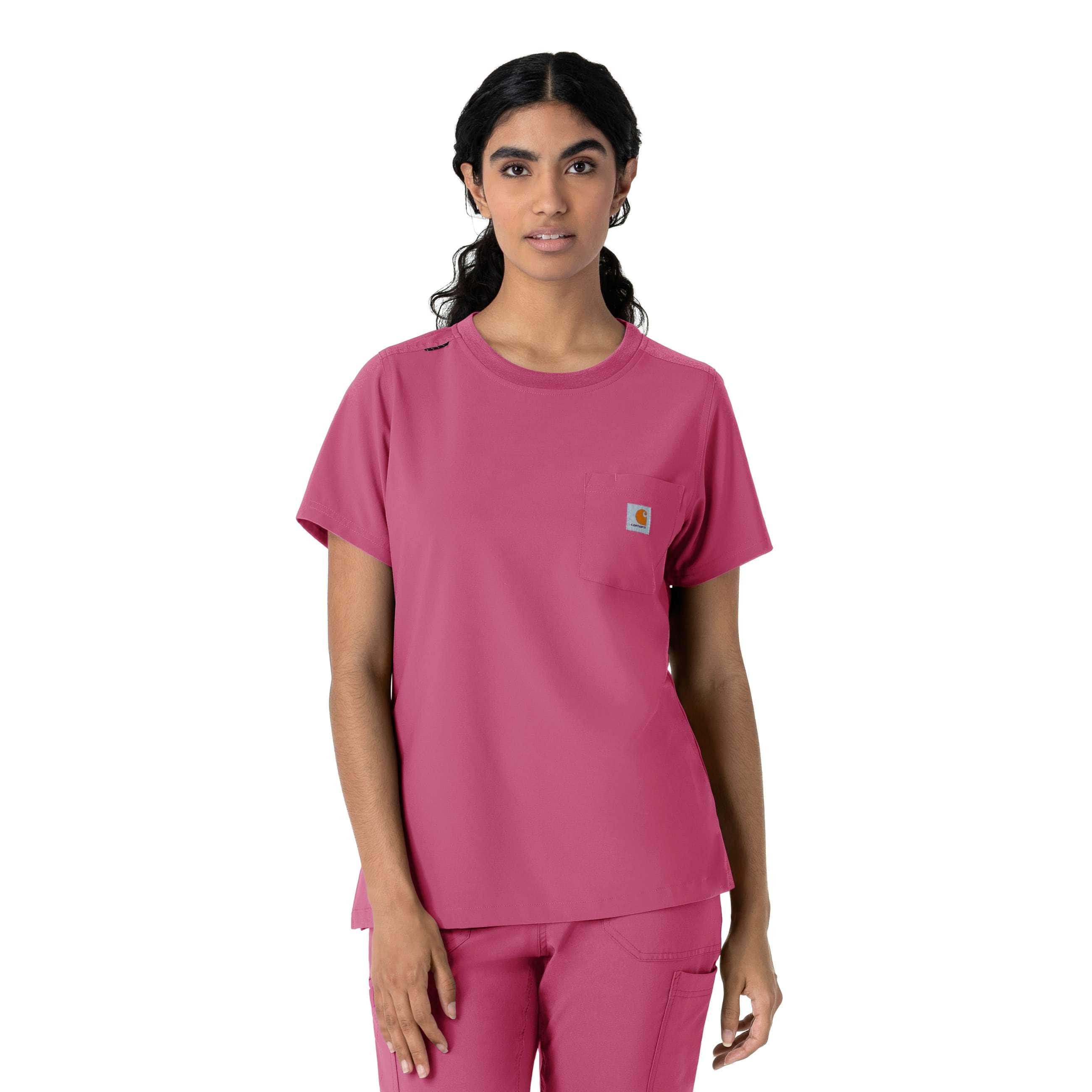 Women's force cross-flex crew neck scrub top
