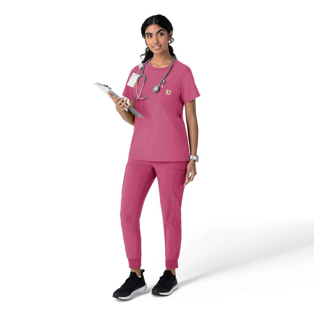 Women's force cross-flex crew neck scrub top