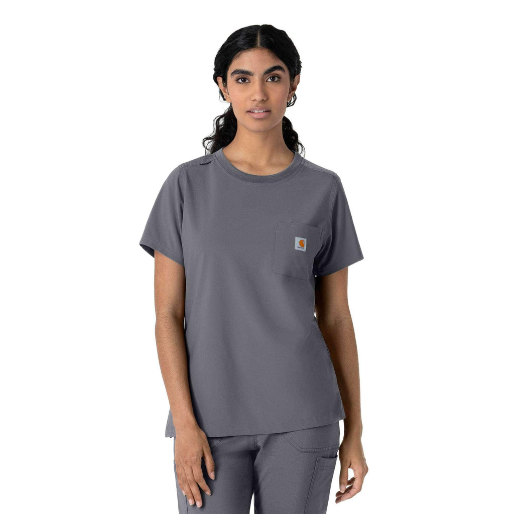 Women's force cross-flex crew neck scrub top