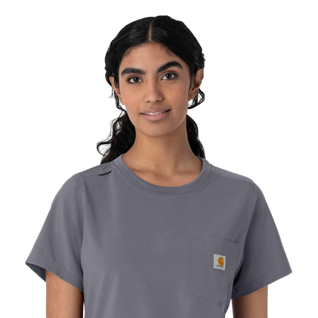 Women's force cross-flex crew neck scrub top