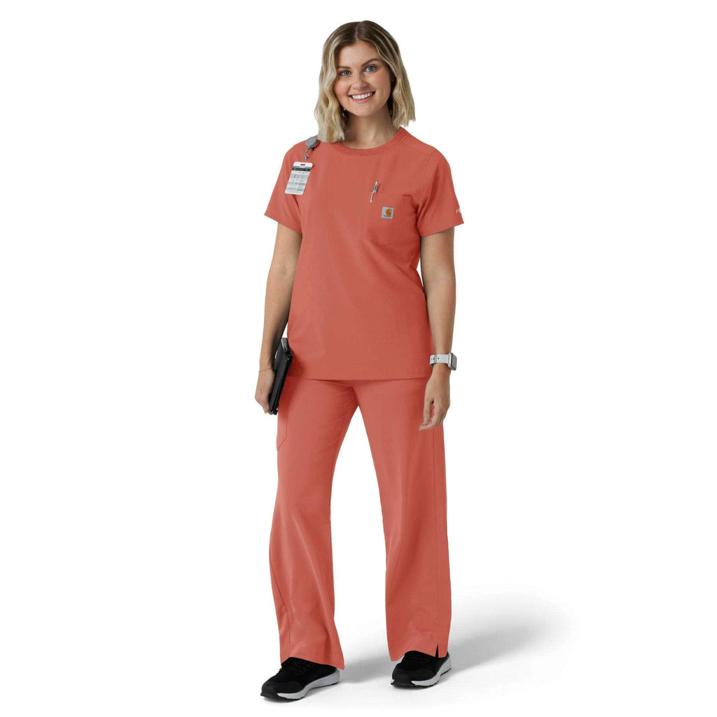 Women's force cross-flex crew neck scrub top