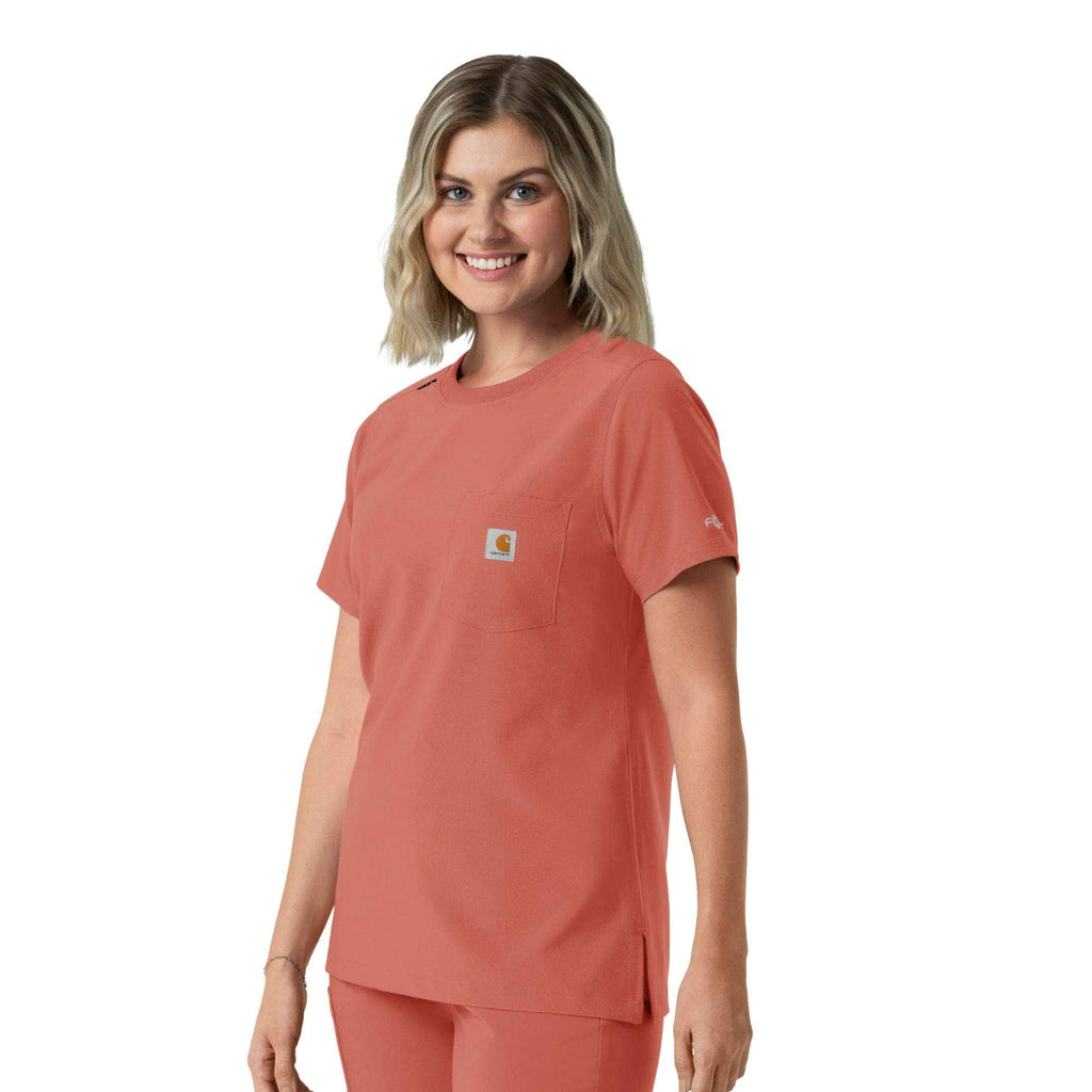 Women's force cross-flex crew neck scrub top