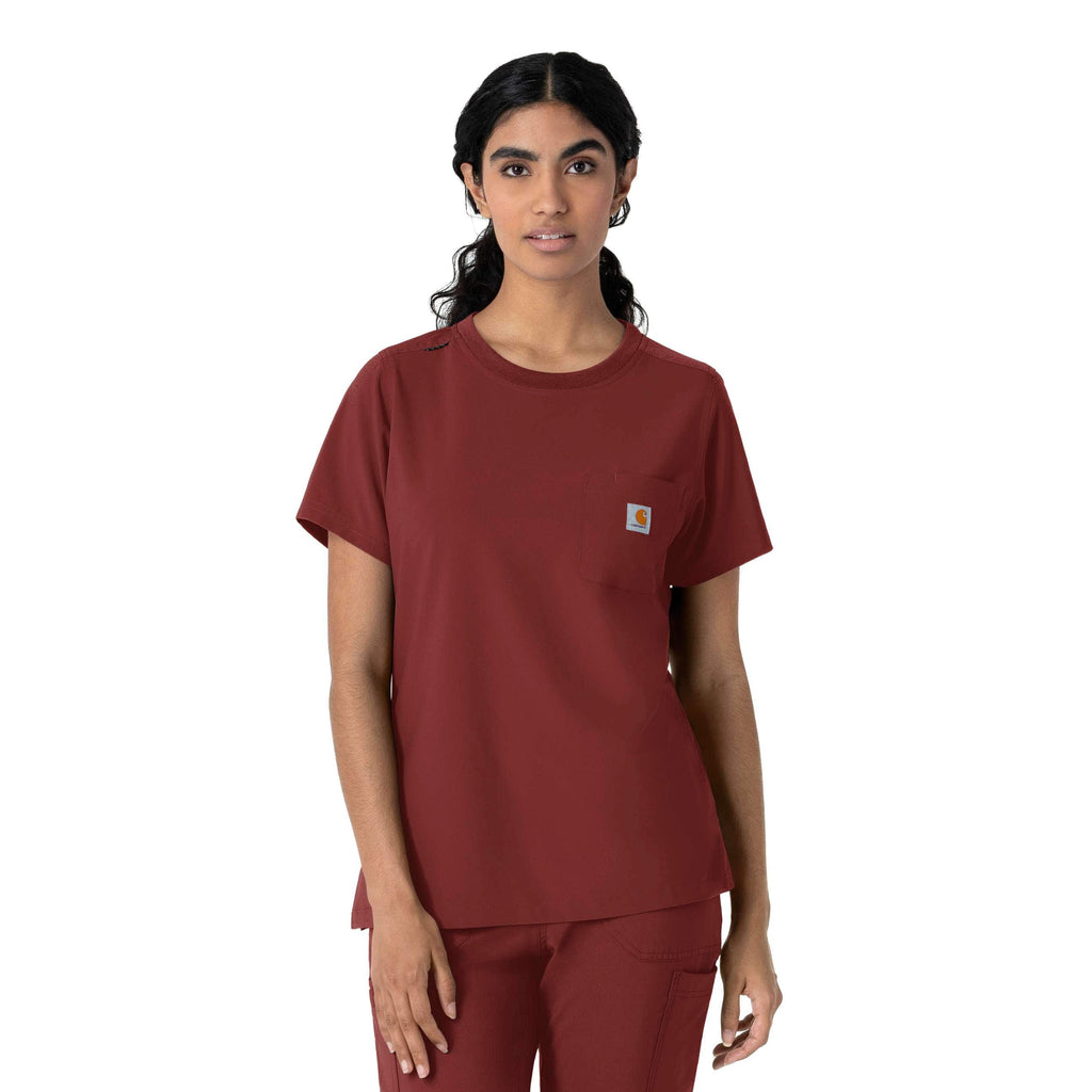 Women's force cross-flex crew neck scrub top