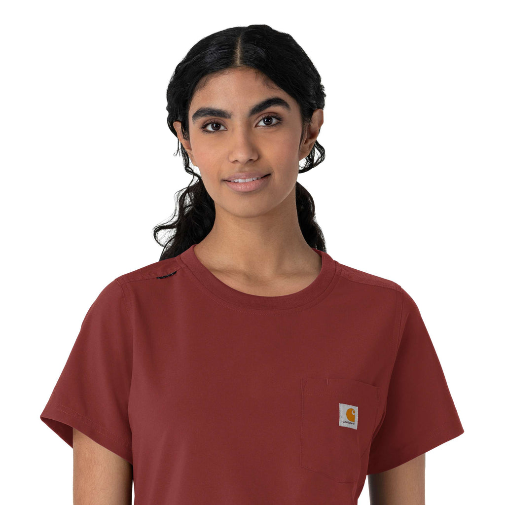 Women's force cross-flex crew neck scrub top
