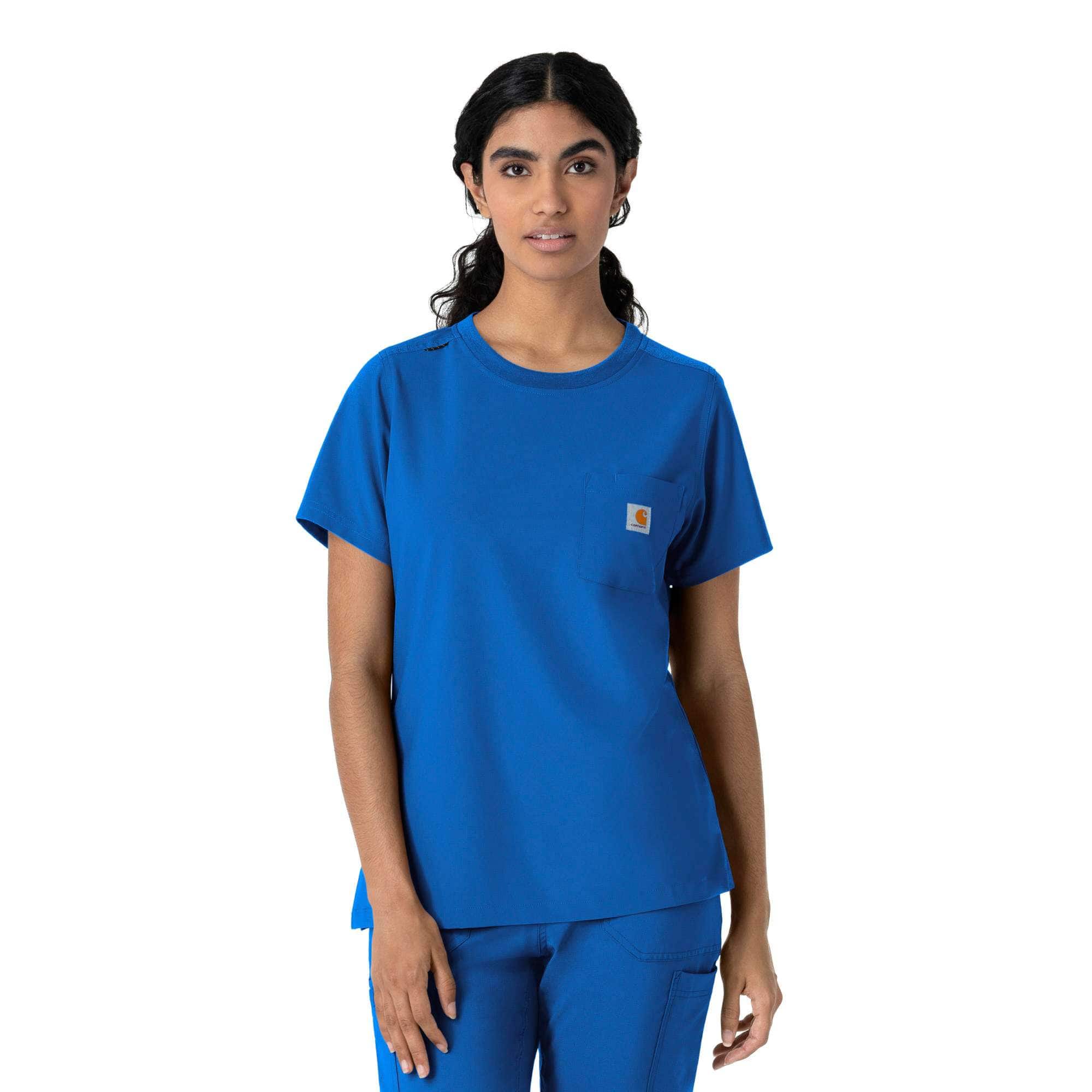 Women's force cross-flex crew neck scrub top