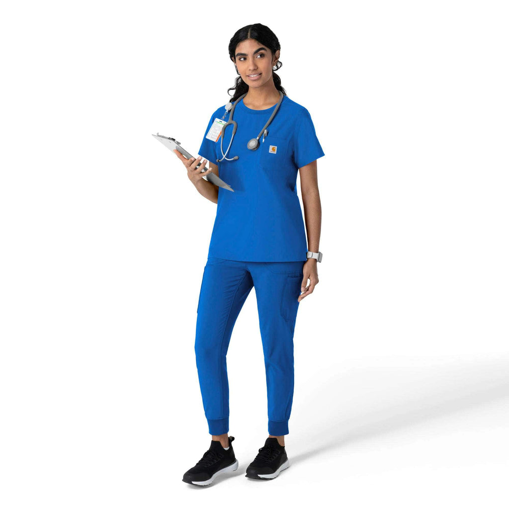 Women's force cross-flex crew neck scrub top