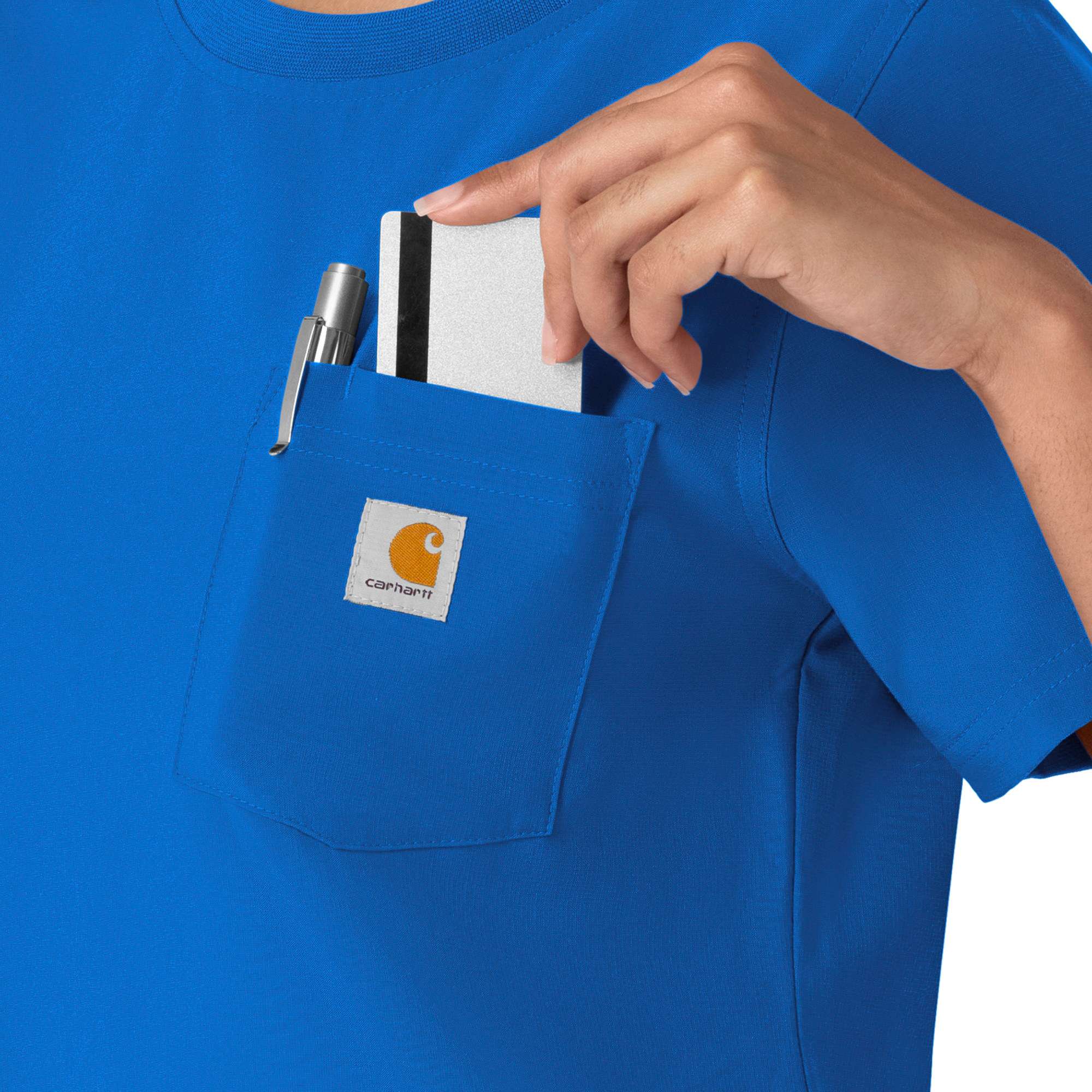 Women's force cross-flex crew neck scrub top